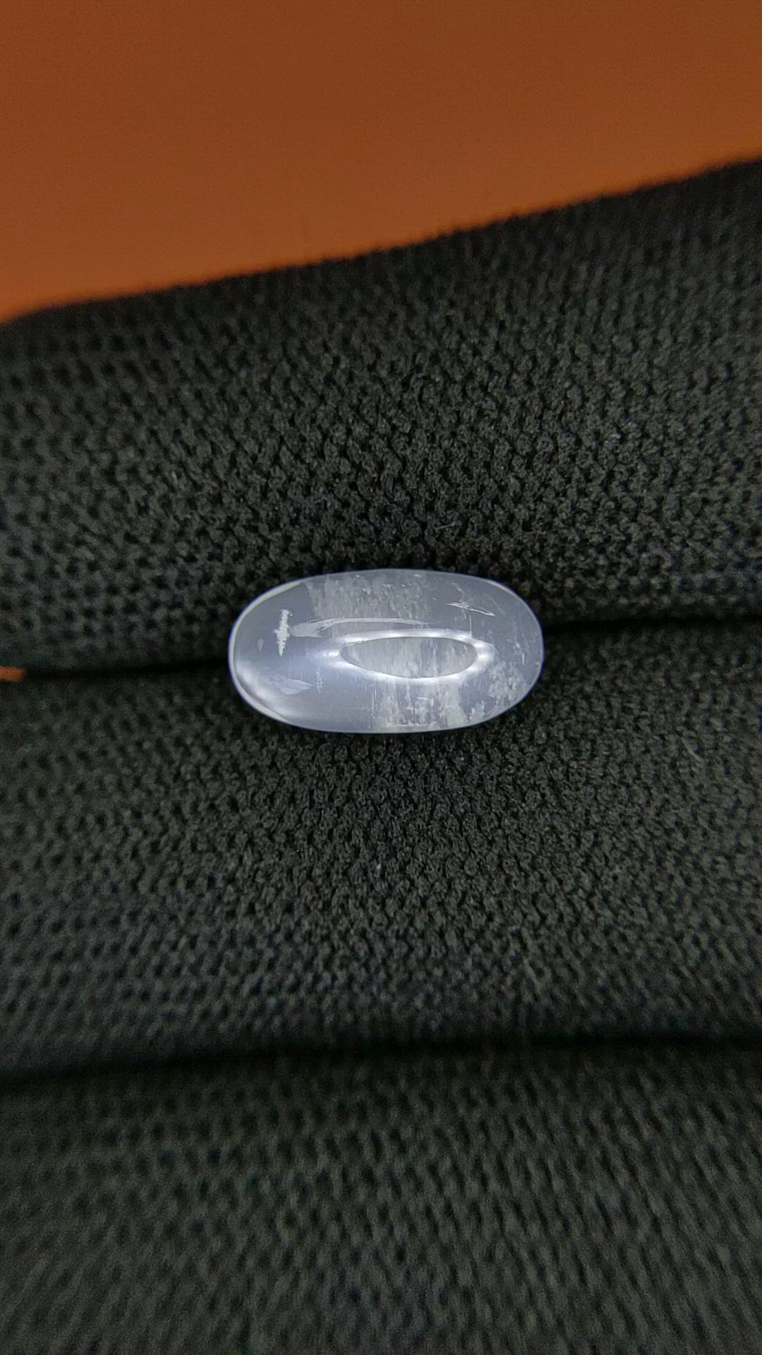 2.20 Ct. White Cabochon Moonstone from Ceylon (Sri Lanka) Size Video