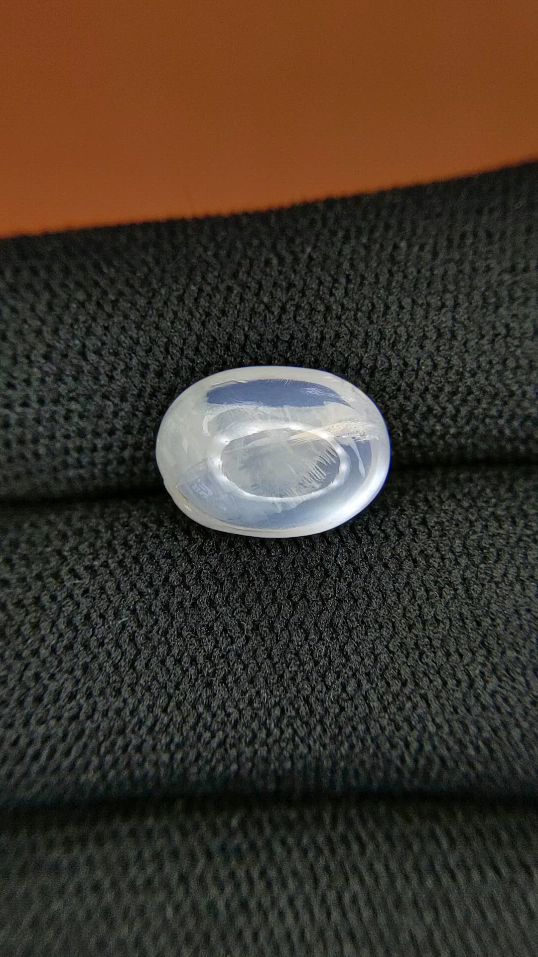 3.66 Ct. White Cabochon Moonstone from Ceylon (Sri Lanka) Size Video