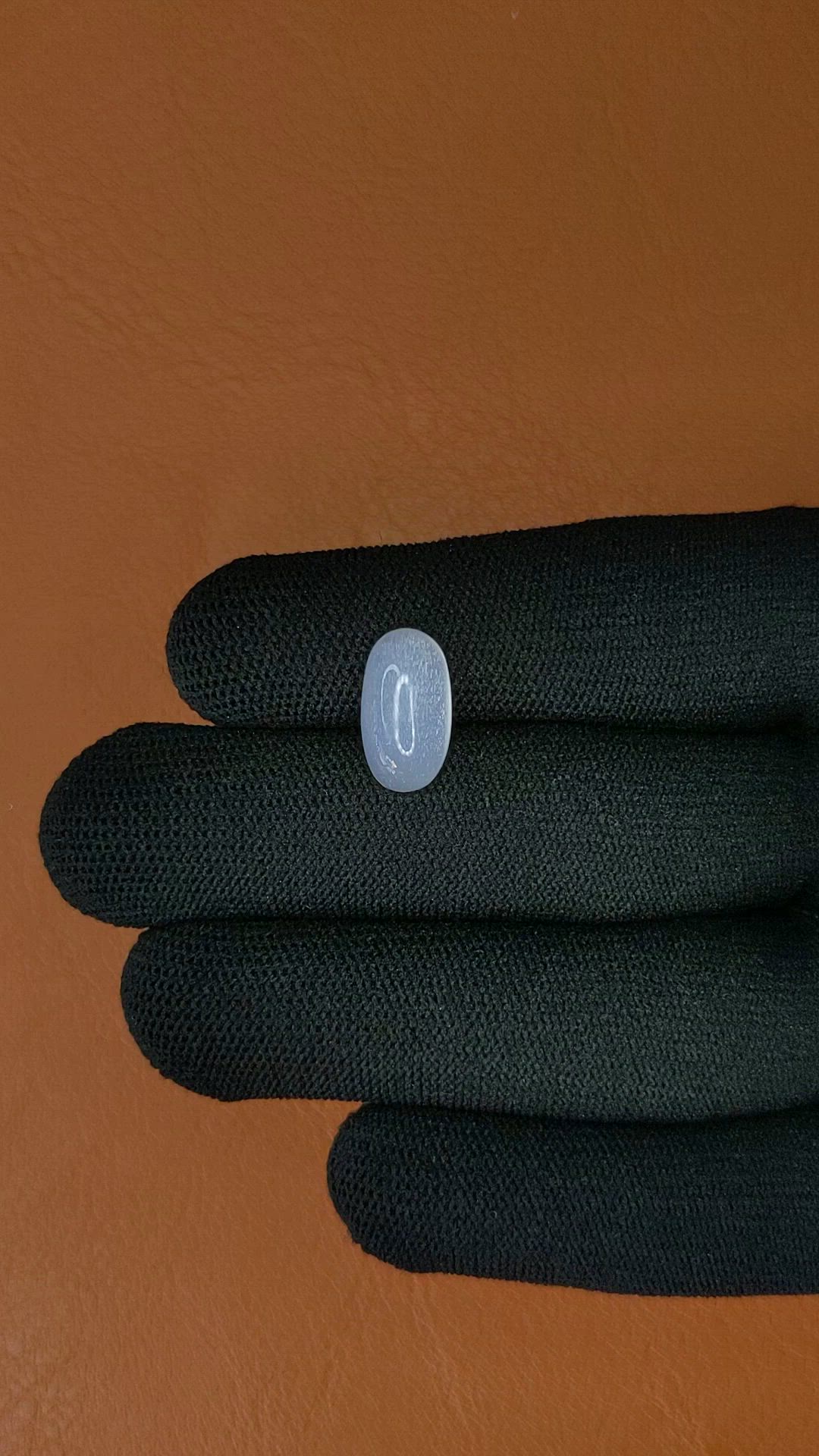 3.14 Ct. White Cabochon Moonstone from Ceylon (Sri Lanka) Size Video