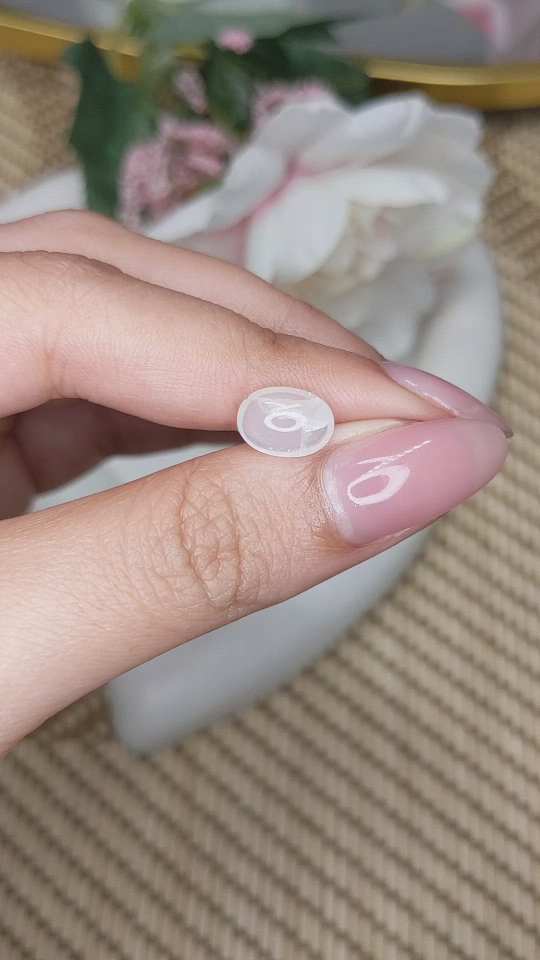 1.81 Ct. White Cabochon Moonstone from Ceylon (Sri Lanka) Size Video