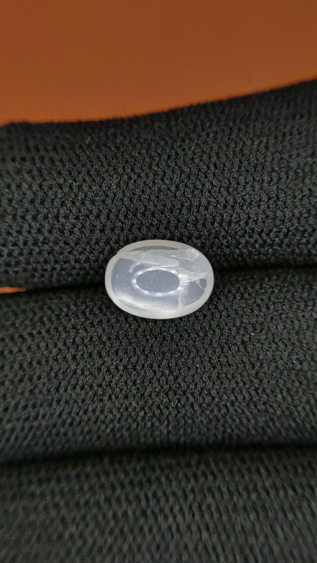 1.81 Ct. White Cabochon Moonstone from Ceylon (Sri Lanka) Size Video