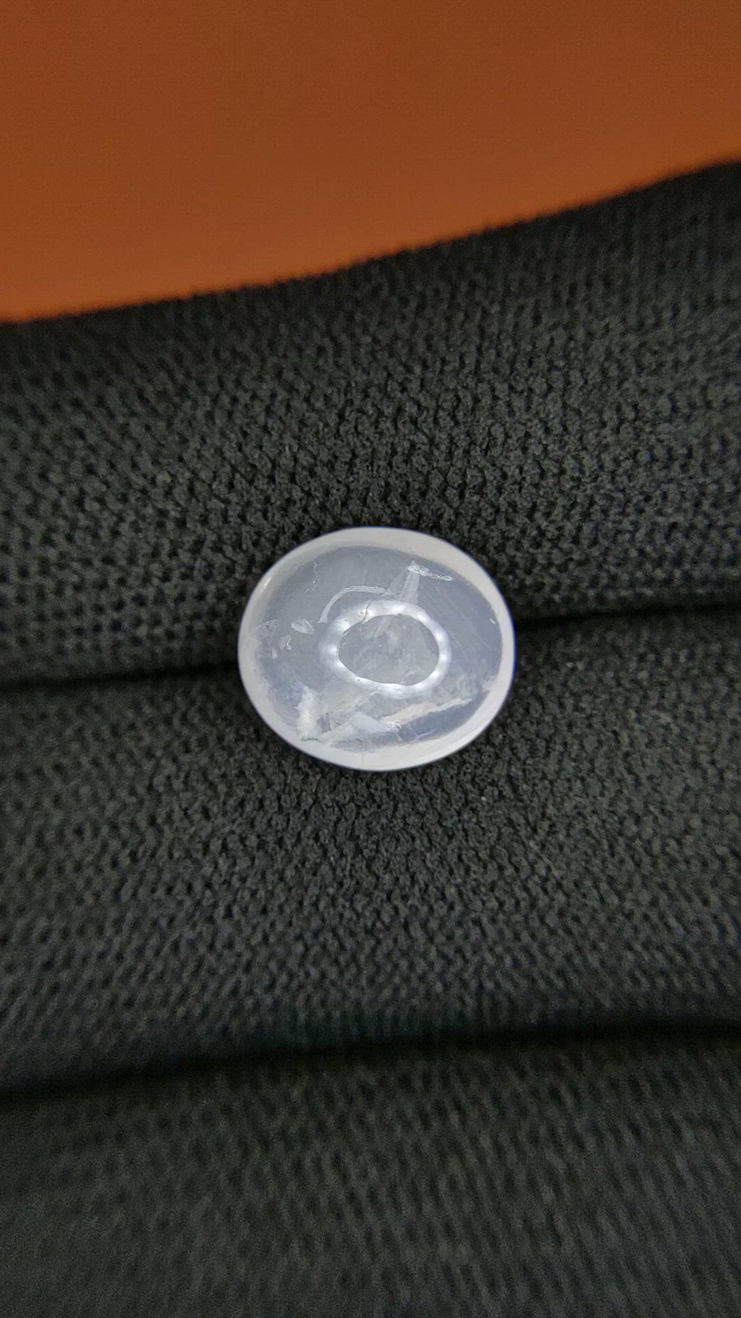 3.08 Ct. White Cabochon Moonstone from Ceylon (Sri Lanka) Size Video