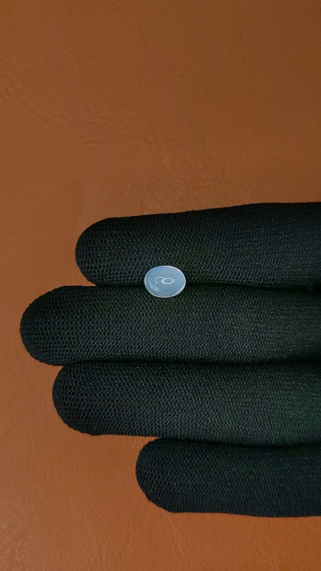 1.61 Ct. White Cabochon Moonstone from Ceylon (Sri Lanka) Size Video