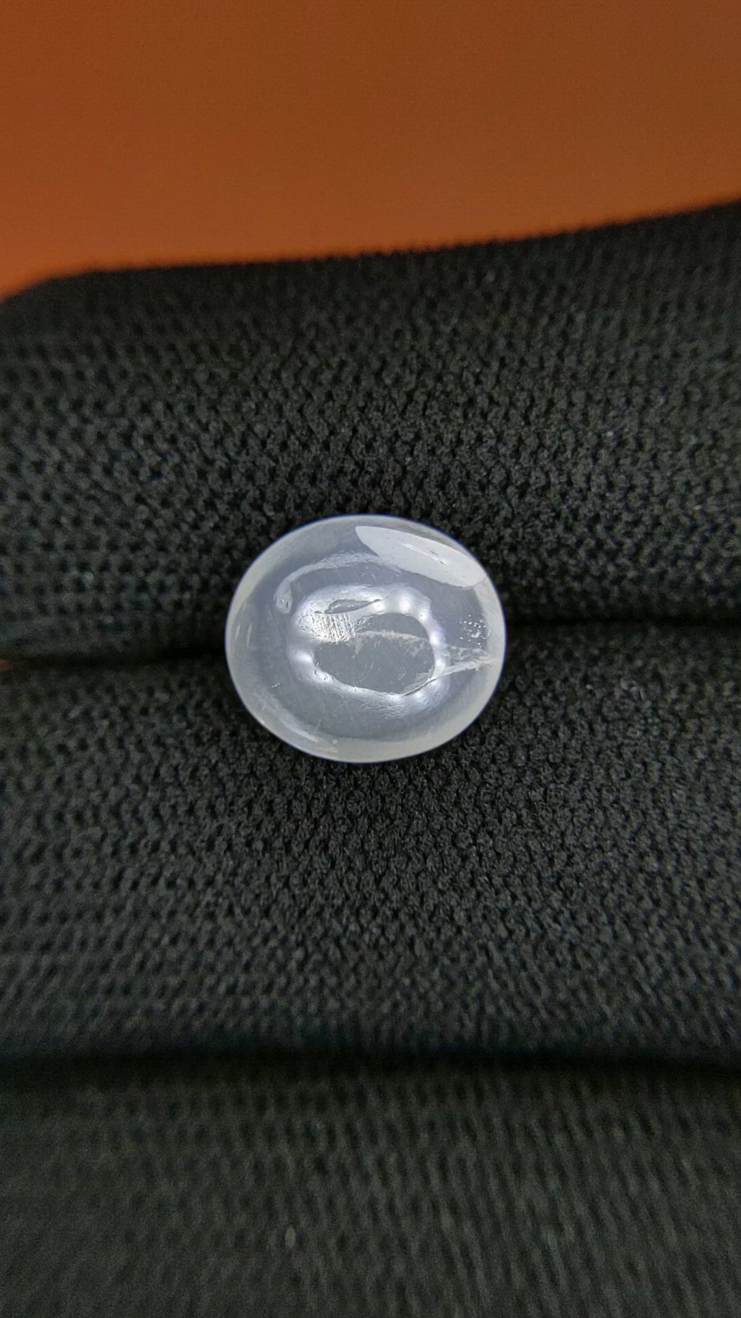 2.45 Ct. White Cabochon Moonstone from Ceylon (Sri Lanka) Size Video