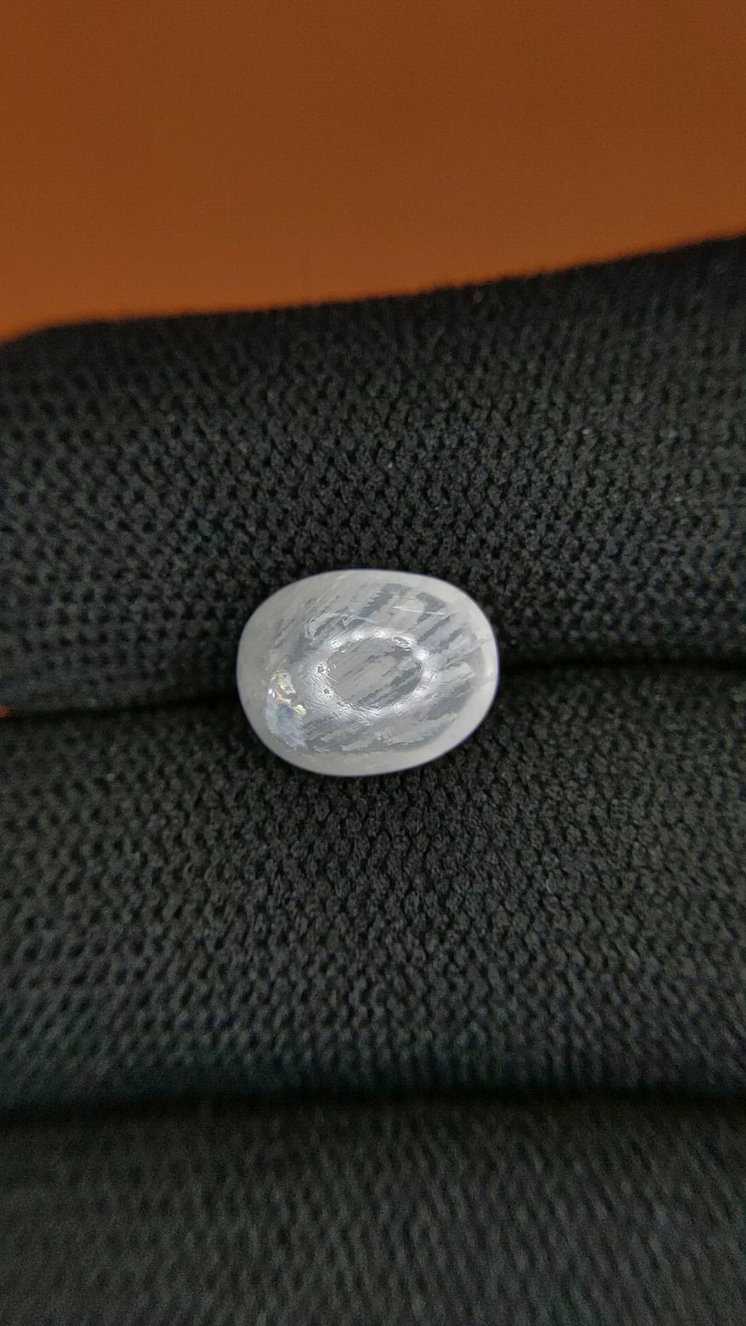 2.53 Ct. White Cabochon Moonstone from Ceylon (Sri Lanka) Size Video