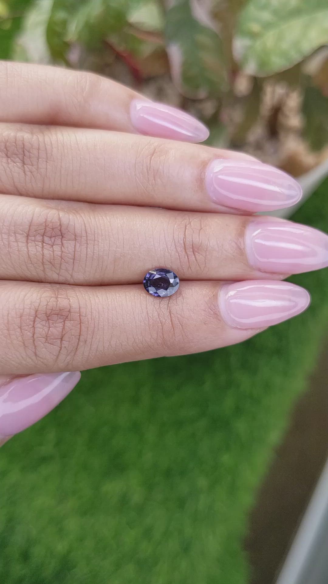 0.87 Ct. Purple Spinel from Ceylon (Sri Lanka) Size Video