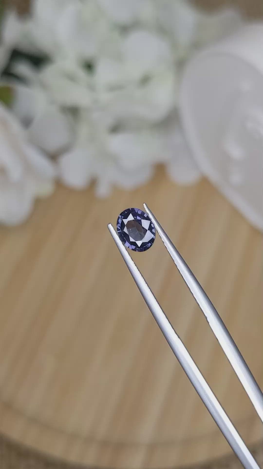 0.87 Ct. Purple Spinel from Ceylon (Sri Lanka) Size Video