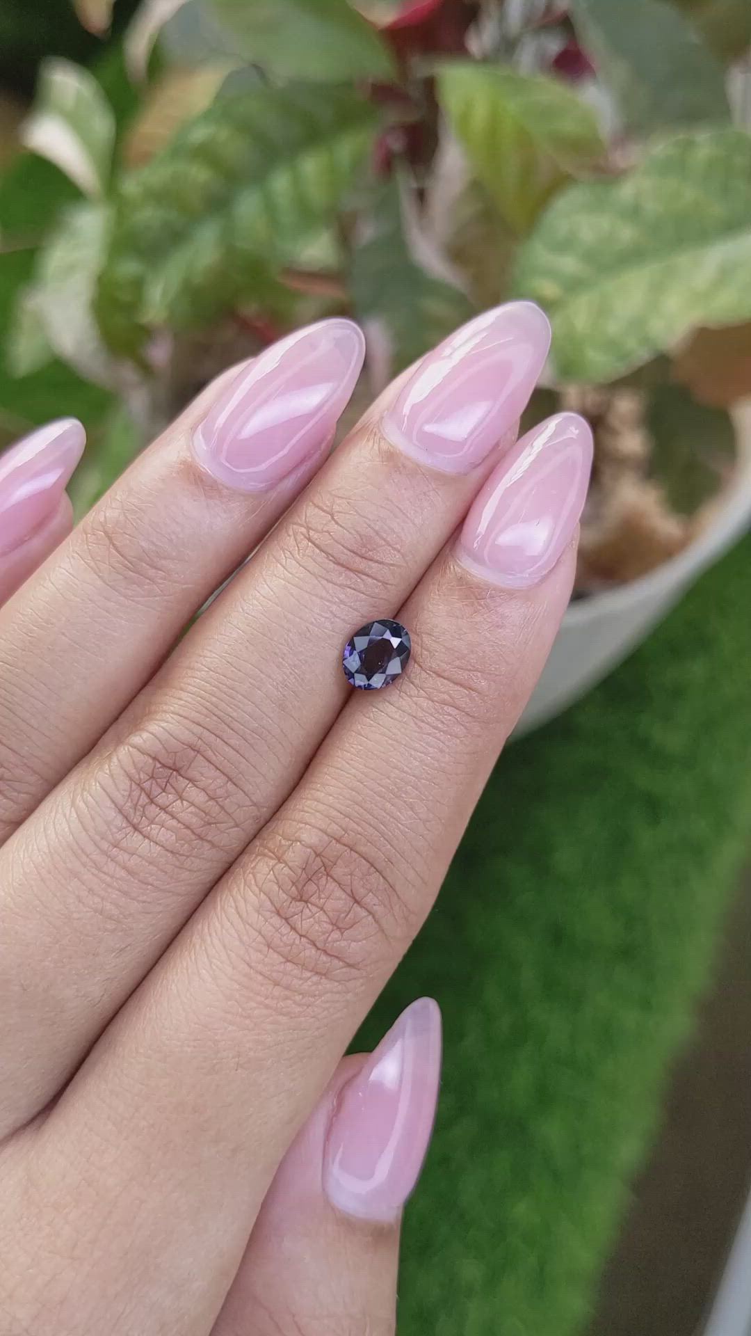 0.87 Ct. Purple Spinel from Ceylon (Sri Lanka) Size Video