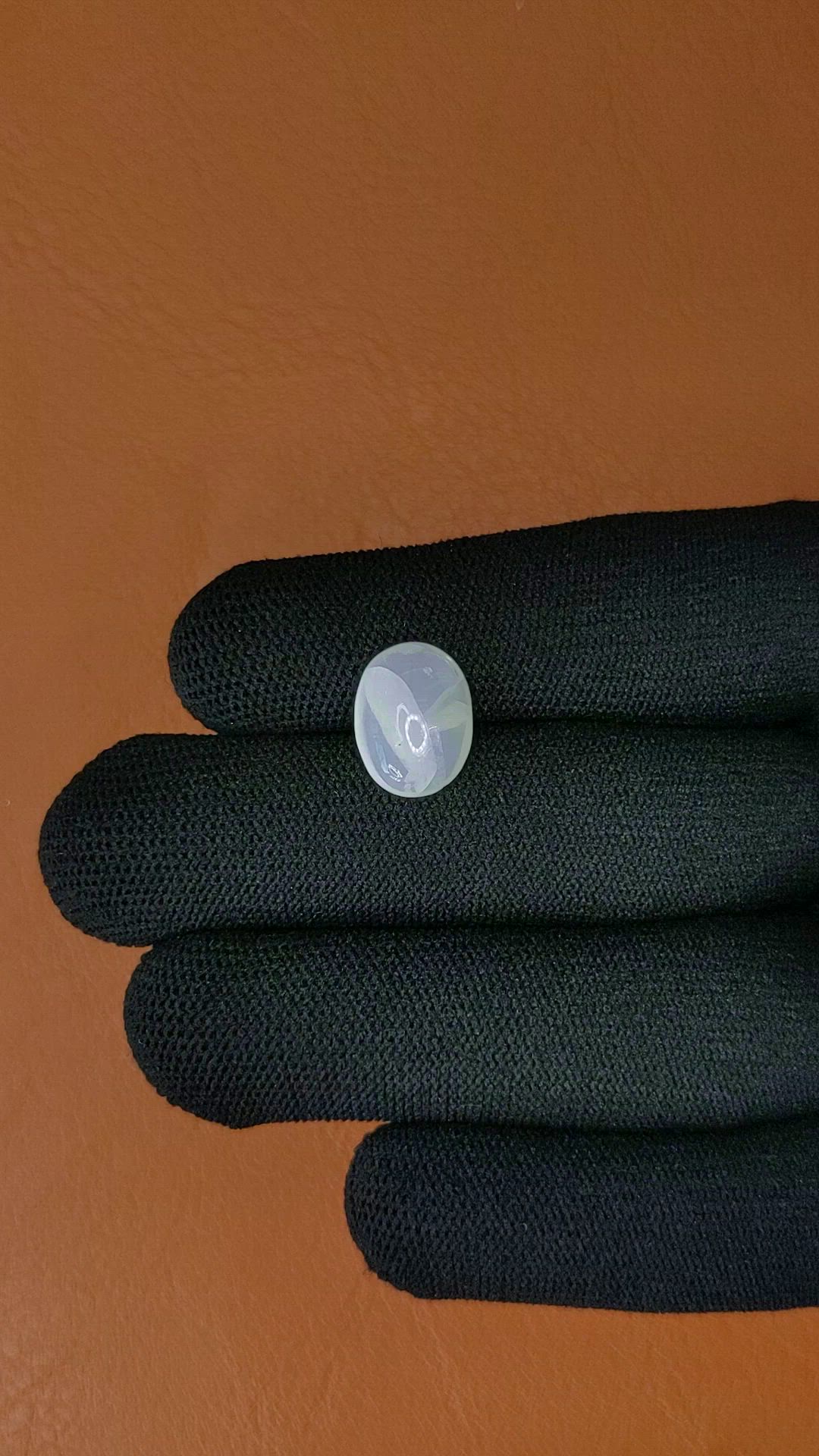 3.46 Ct. White Cabochon Moonstone from Ceylon (Sri Lanka) Size Video
