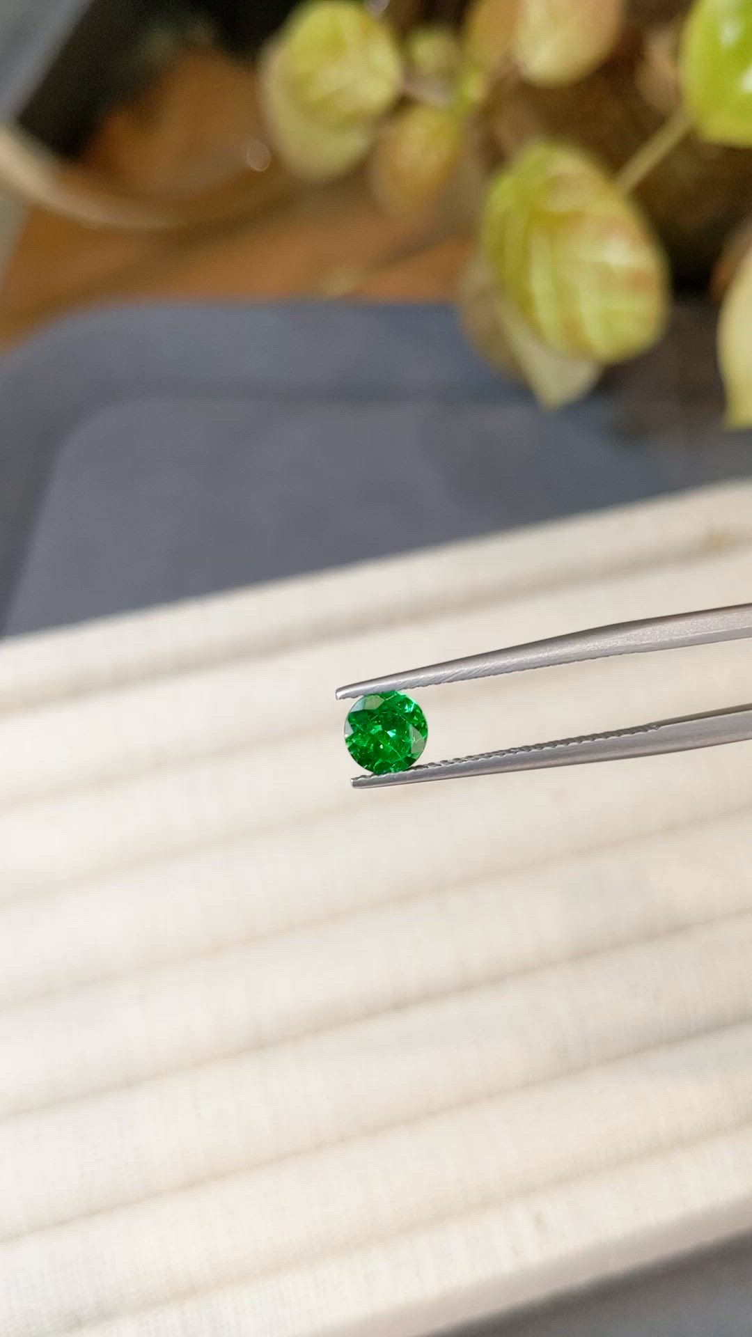 0.70 Ct. Tsavorite Garnet from Tanzania Size Video