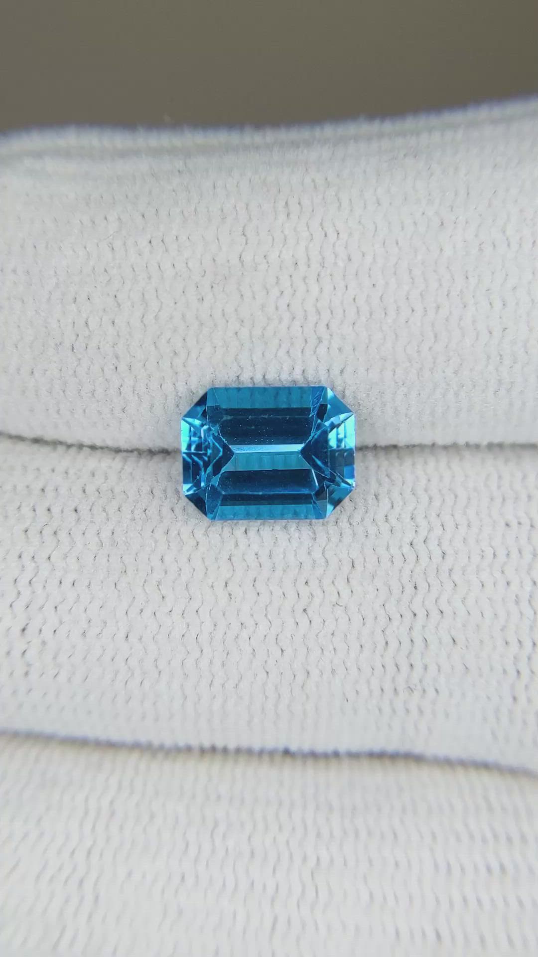 2.75 Ct. Swiss Blue Topaz from Brazil Size Video