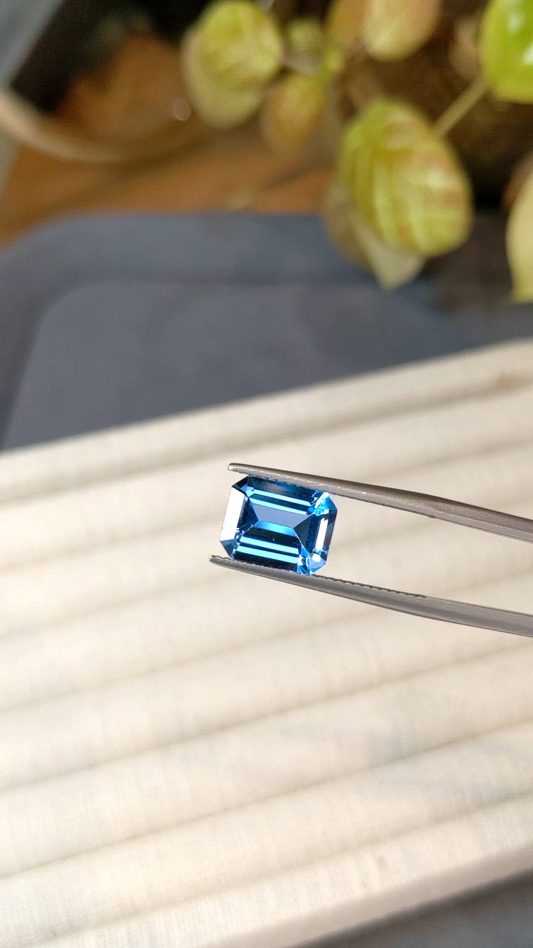 3.66 Ct. Swiss Blue Topaz from Brazil Size Video