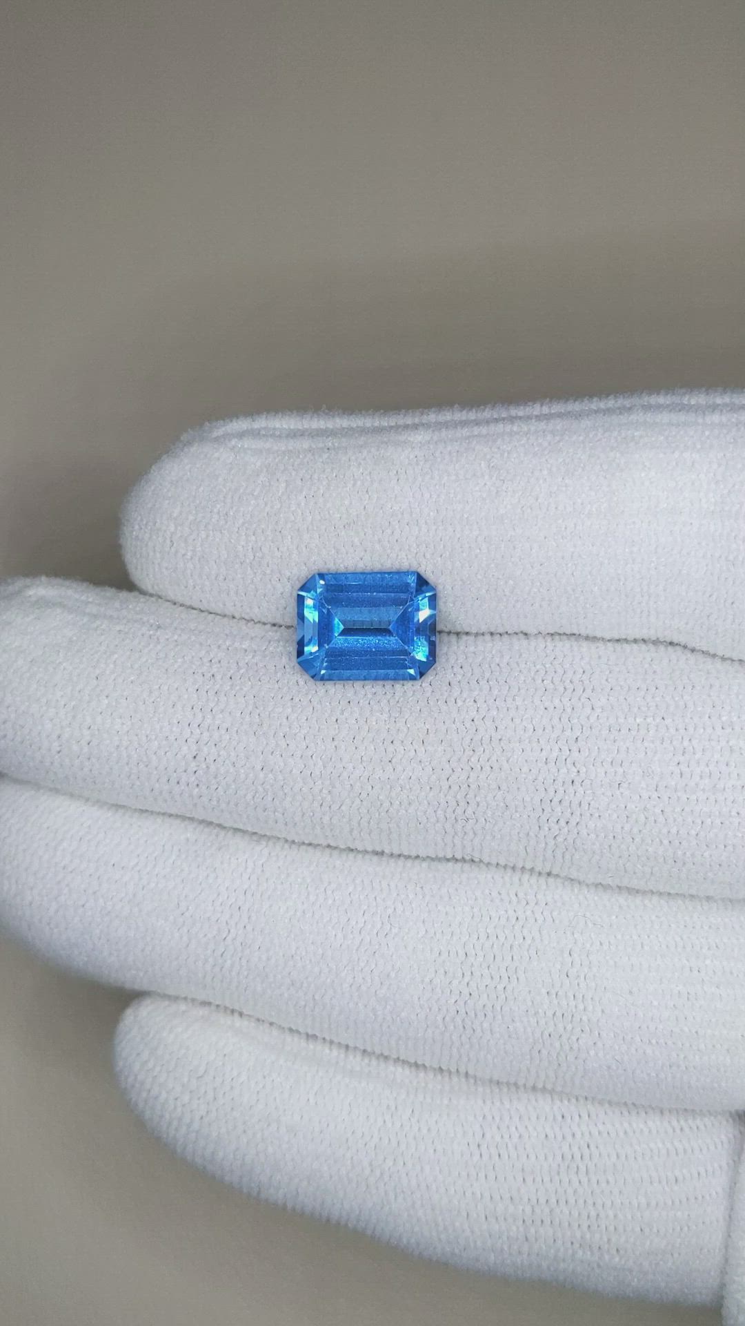 3.66 Ct. Swiss Blue Topaz from Brazil Size Video