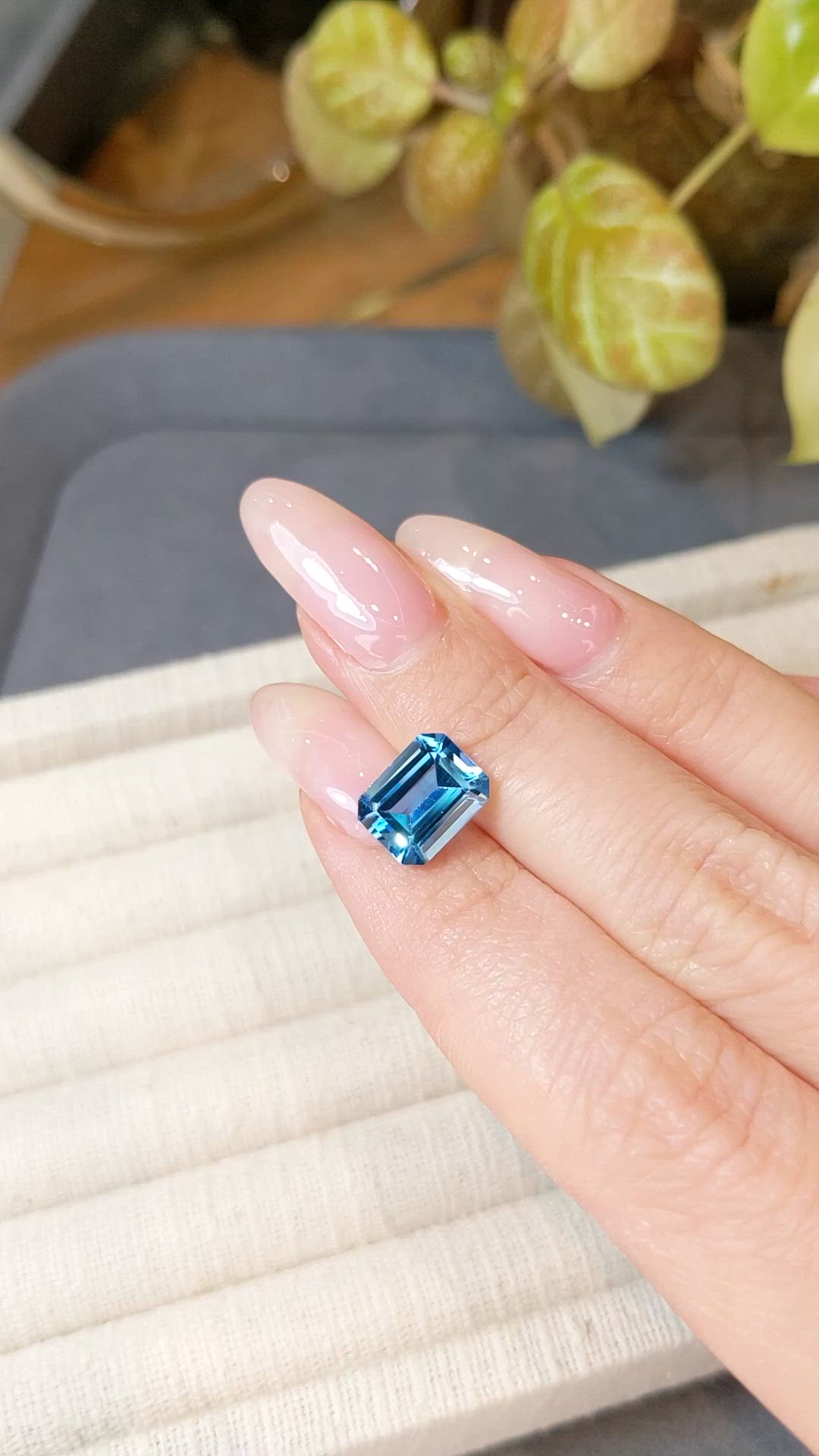 3.66 Ct. Swiss Blue Topaz from Brazil Size Video