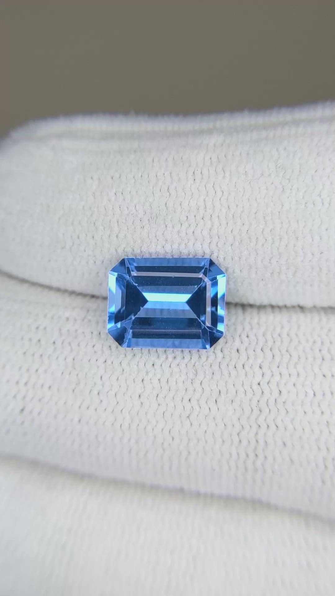3.66 Ct. Swiss Blue Topaz from Brazil Size Video