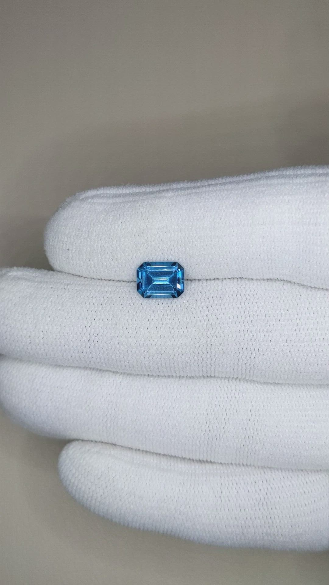1.86 Ct. Swiss Blue Topaz from Brazil Size Video
