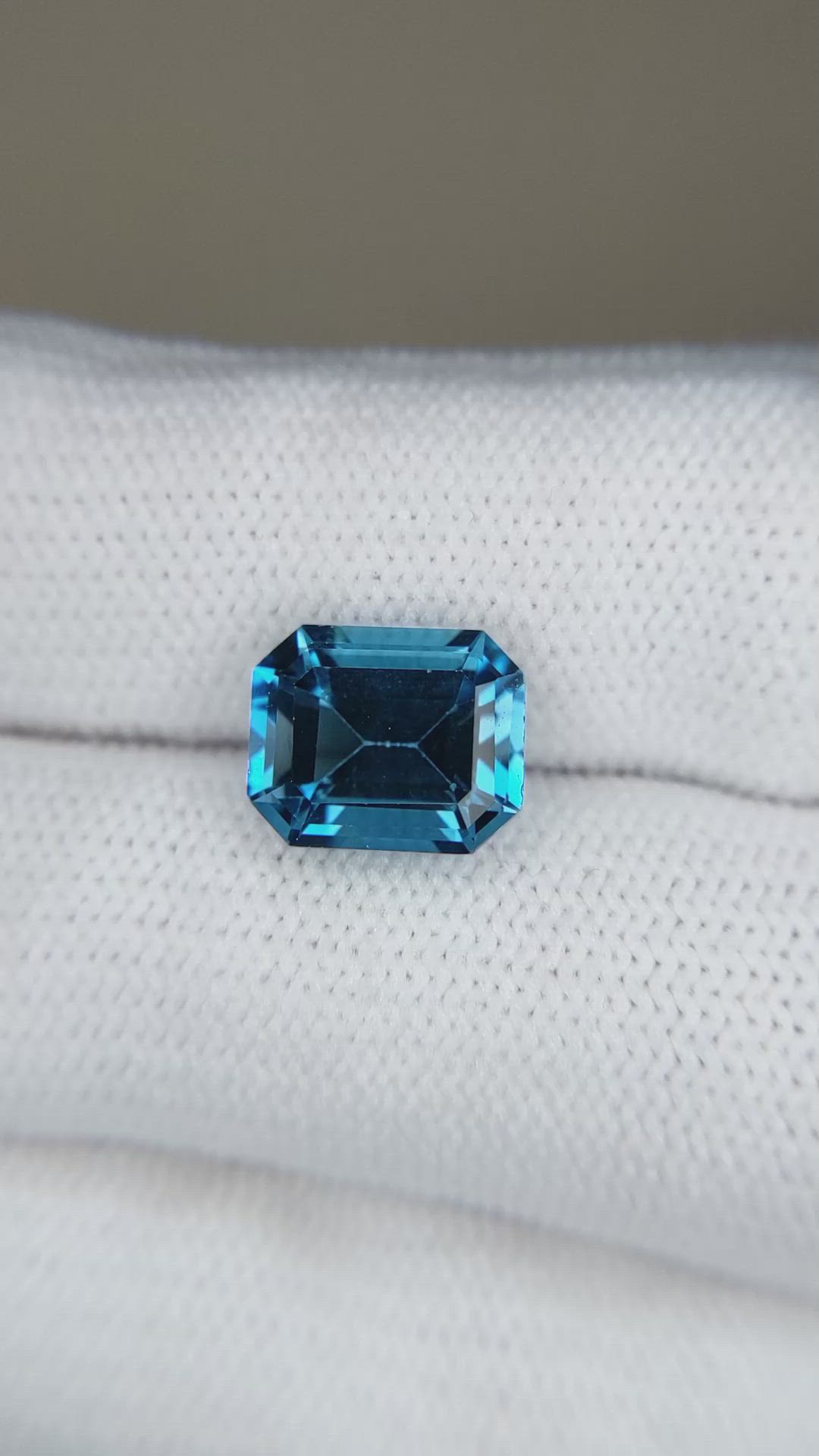 4.02 Ct. London Blue Topaz from Brazil Size Video