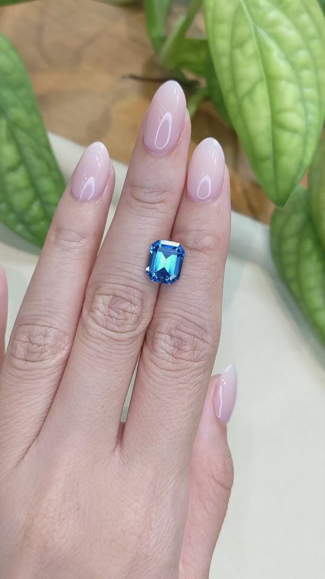 4.02 Ct. London Blue Topaz from Brazil Size Video