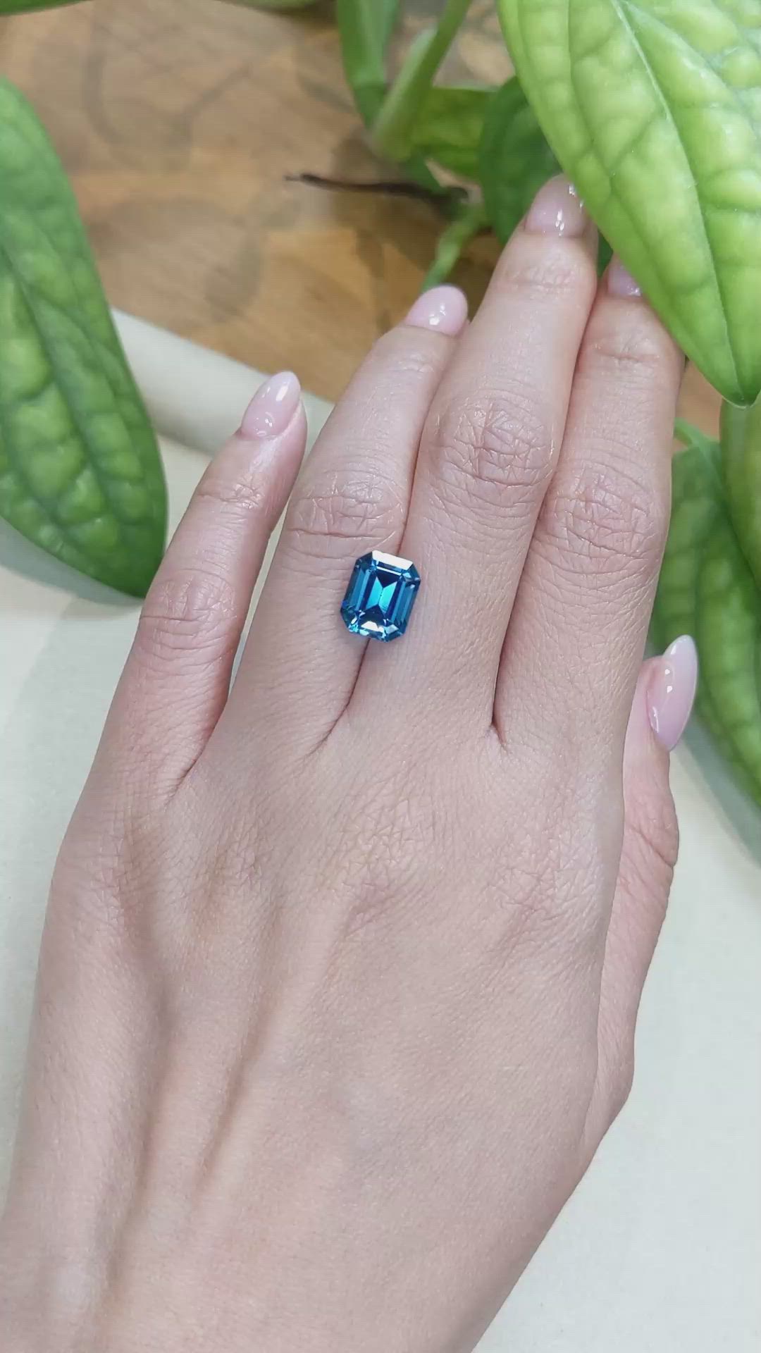 4.02 Ct. London Blue Topaz from Brazil Size Video