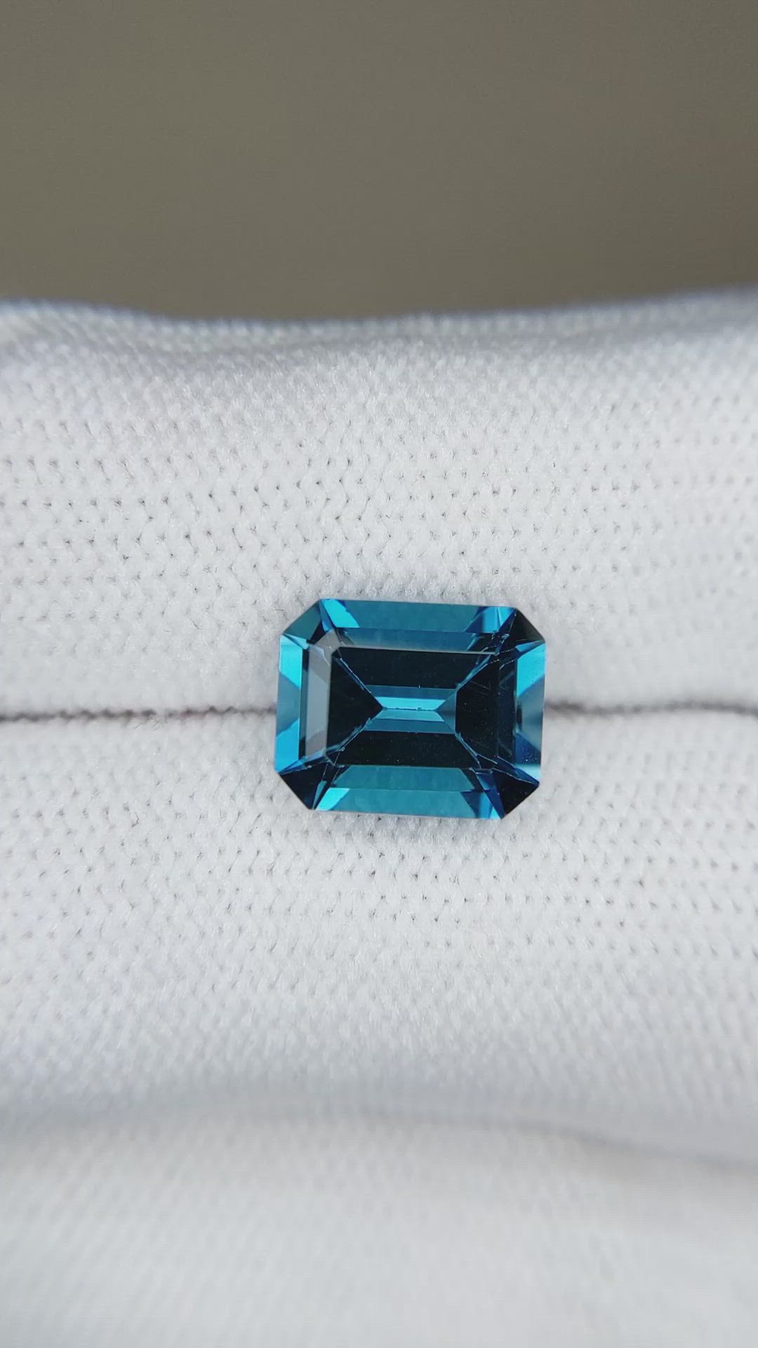 3.65 Ct. London Blue Topaz from Brazil Size Video