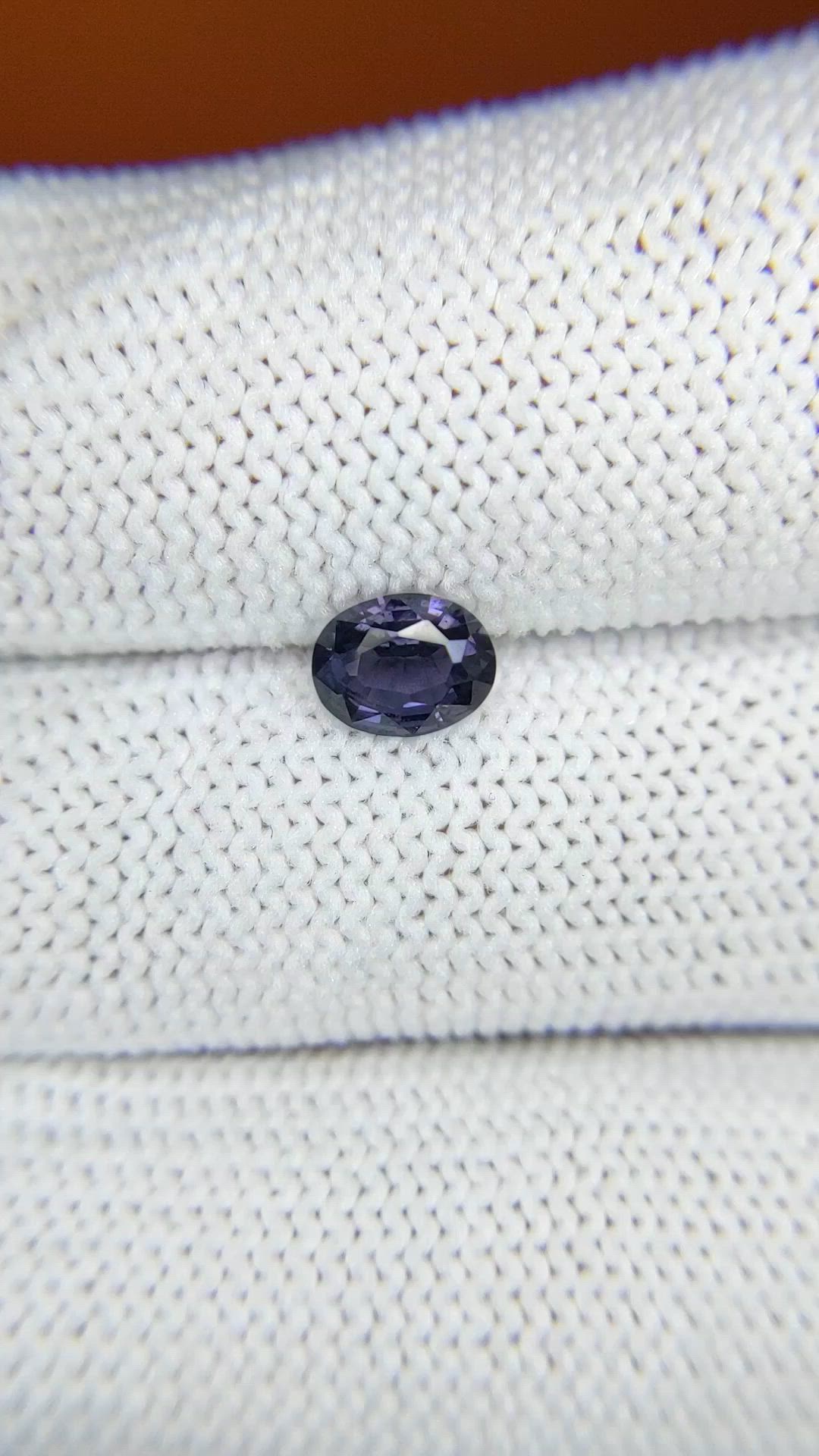 0.68 Ct. Violet Spinel from Ceylon (Sri Lanka) Size Video