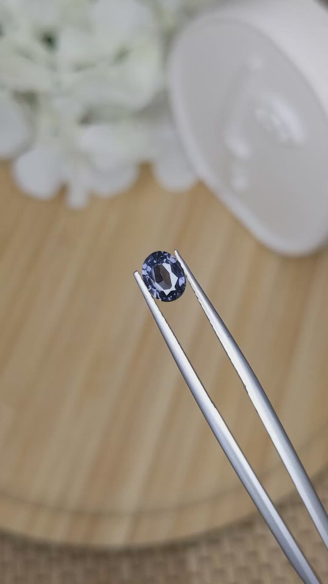 0.68 Ct. Violet Spinel from Ceylon (Sri Lanka) Size Video