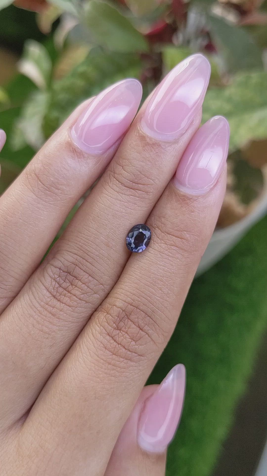 0.68 Ct. Violet Spinel from Ceylon (Sri Lanka) Size Video