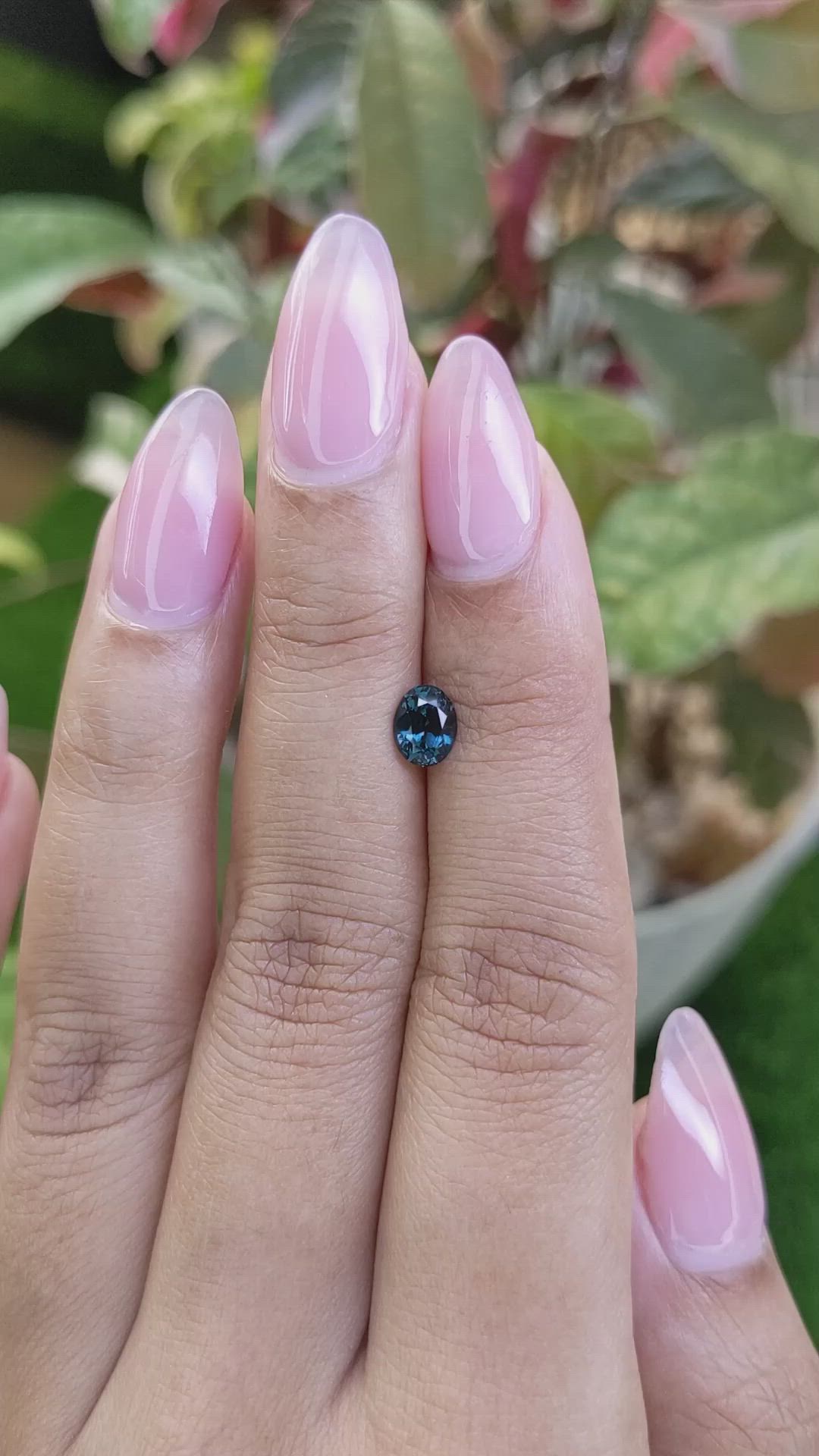 0.70 Ct. Greenish Blue Spinel from Ceylon (Sri Lanka) Size Video