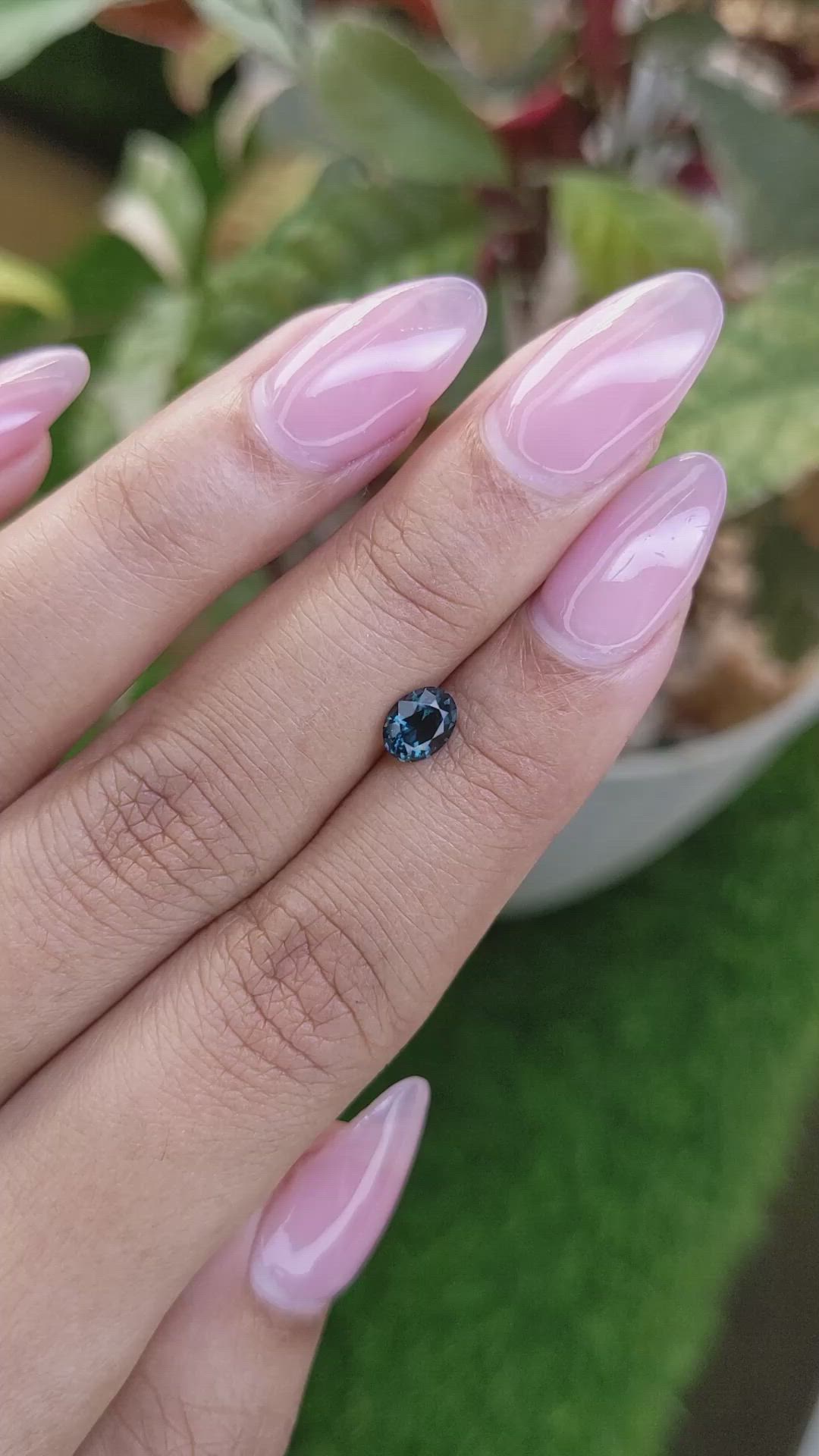 0.70 Ct. Greenish Blue Spinel from Ceylon (Sri Lanka) Size Video