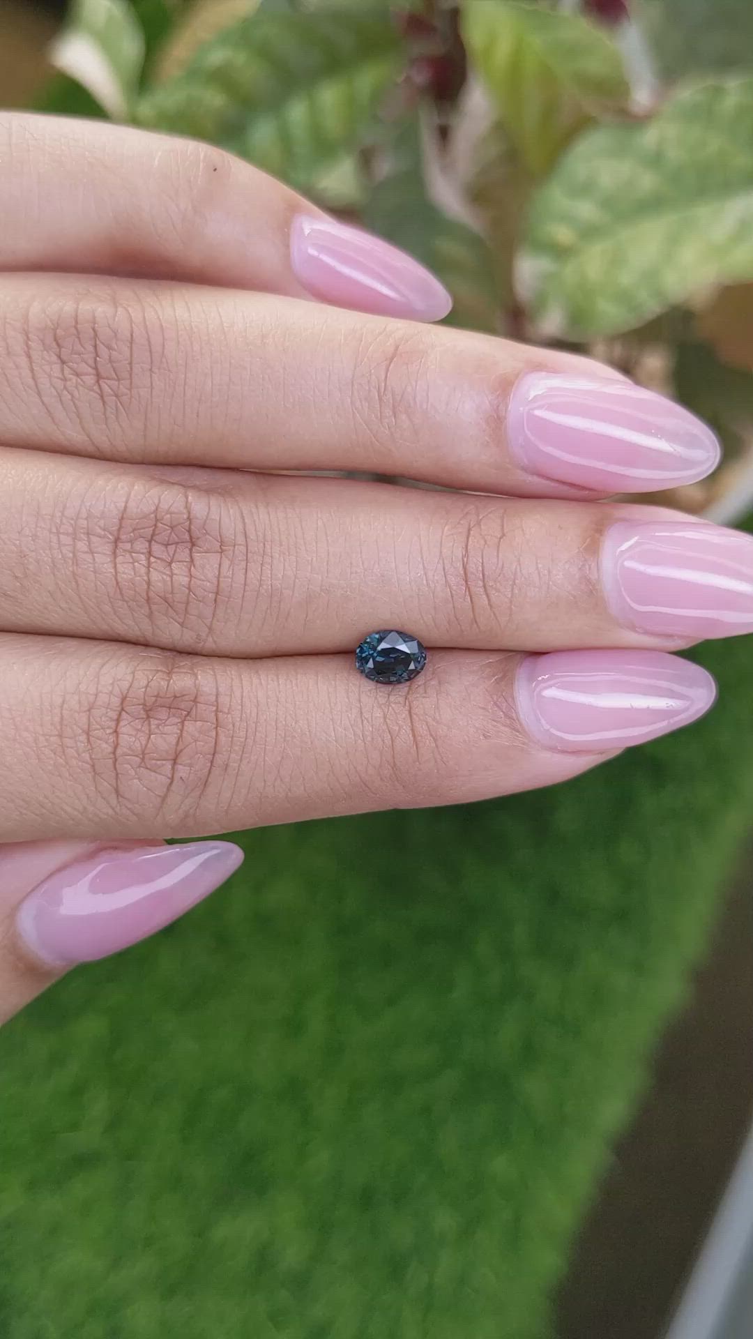 0.70 Ct. Greenish Blue Spinel from Ceylon (Sri Lanka) Size Video