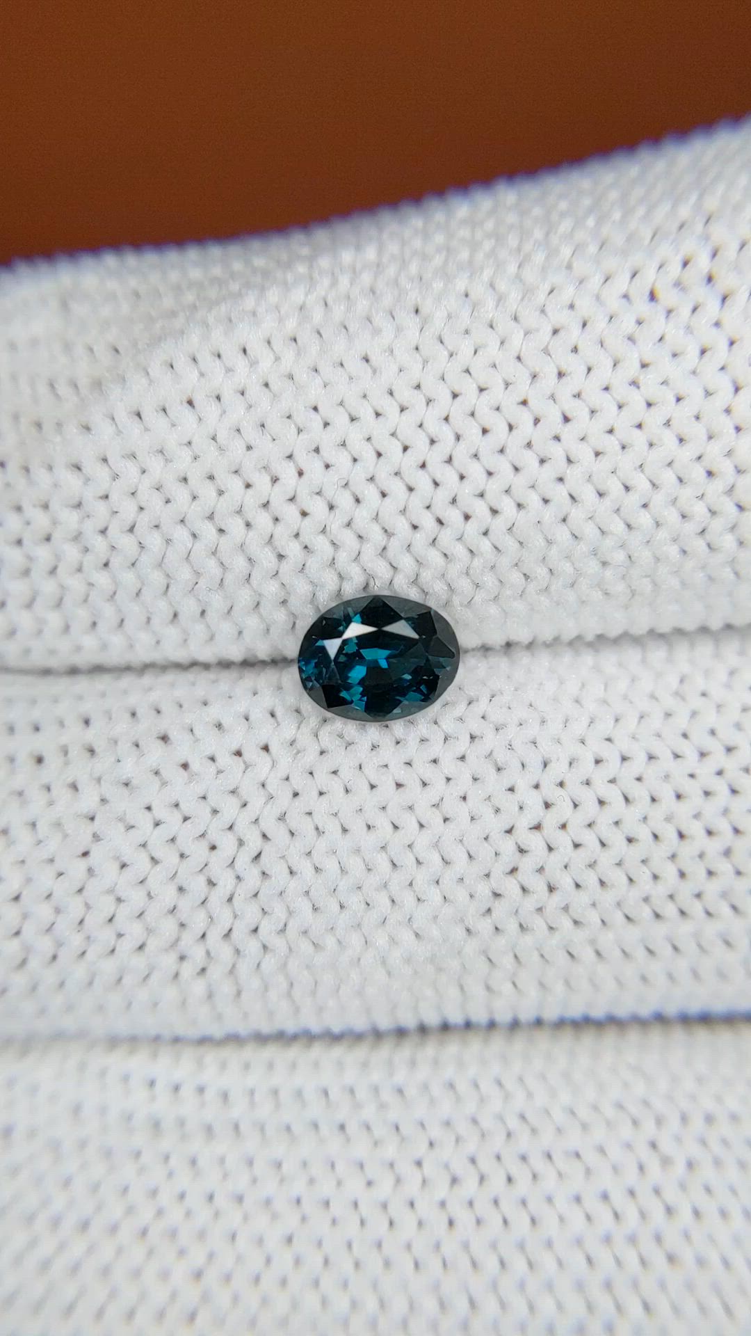 0.70 Ct. Greenish Blue Spinel from Ceylon (Sri Lanka) Size Video