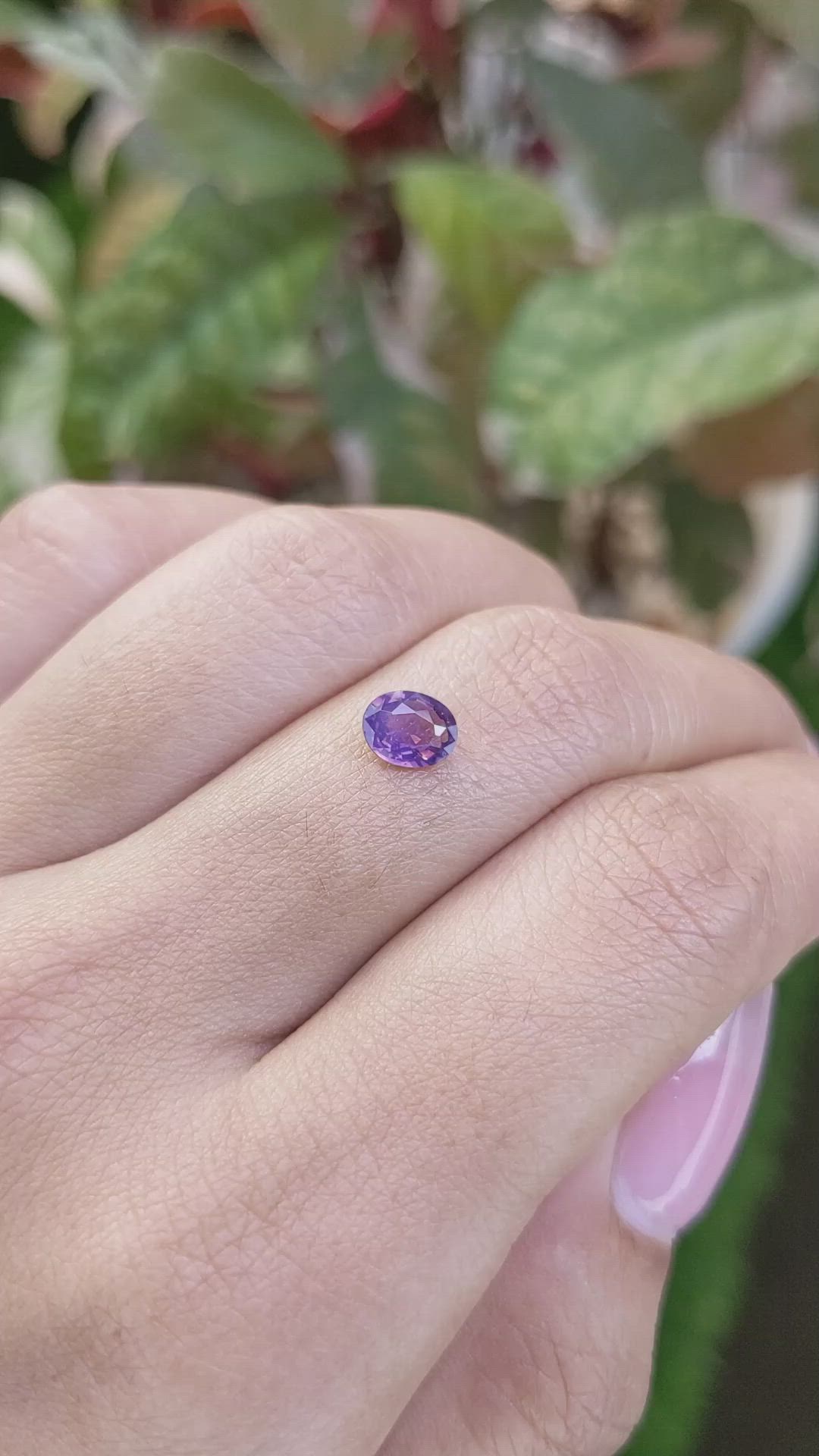 0.67 Ct. Pinkish Purple Spinel from Ceylon (Sri Lanka) Size Video