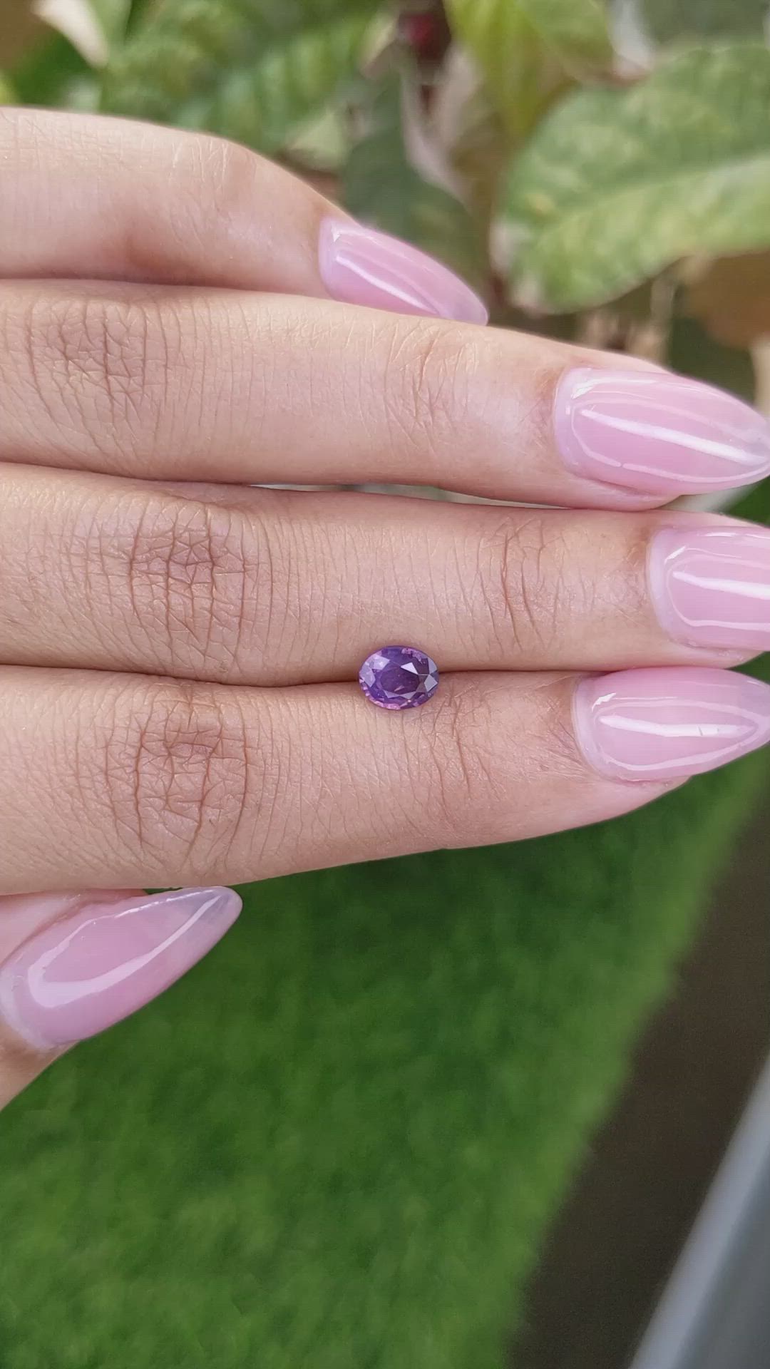 0.67 Ct. Pinkish Purple Spinel from Ceylon (Sri Lanka) Size Video