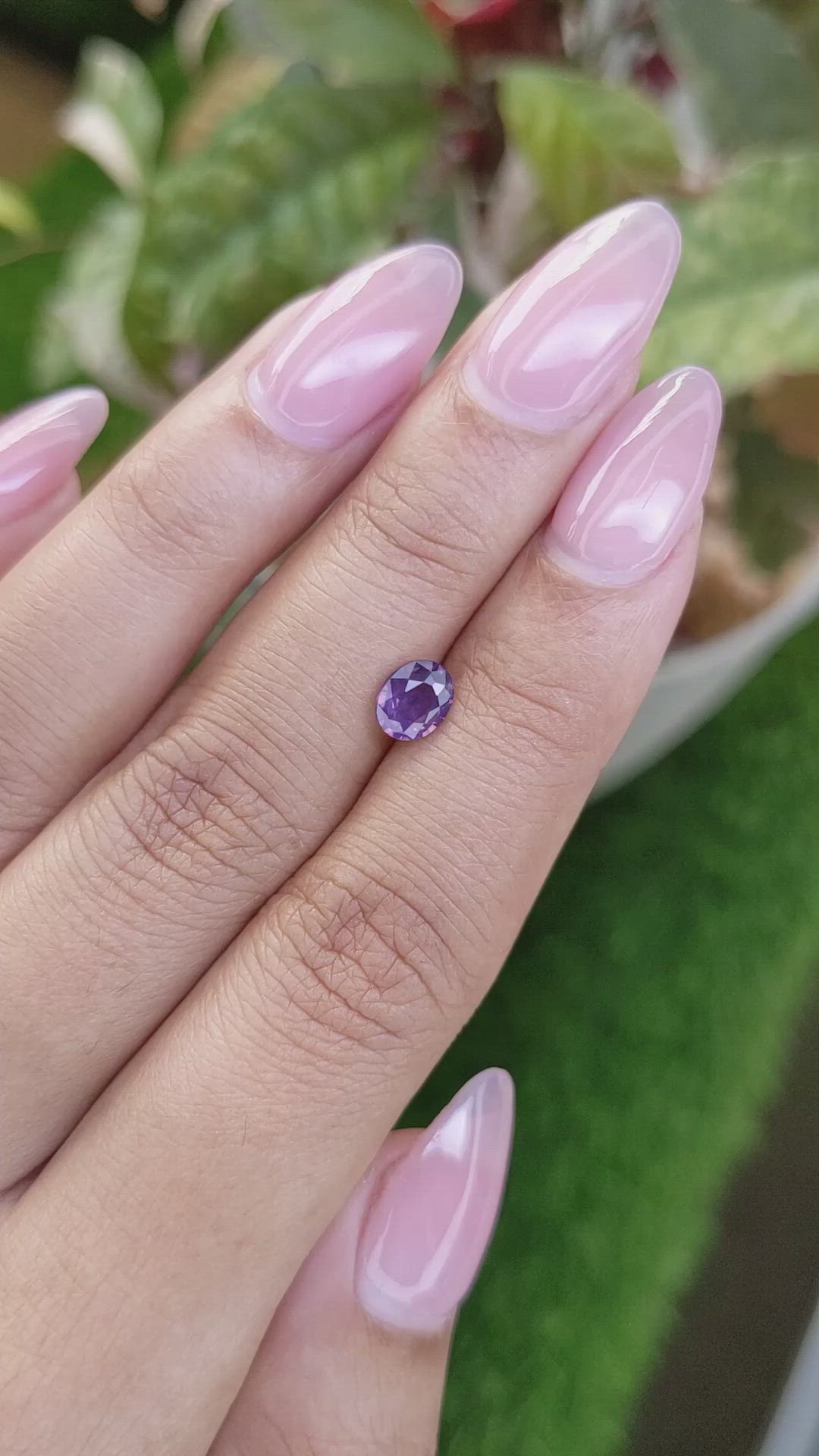 0.67 Ct. Pinkish Purple Spinel from Ceylon (Sri Lanka) Size Video