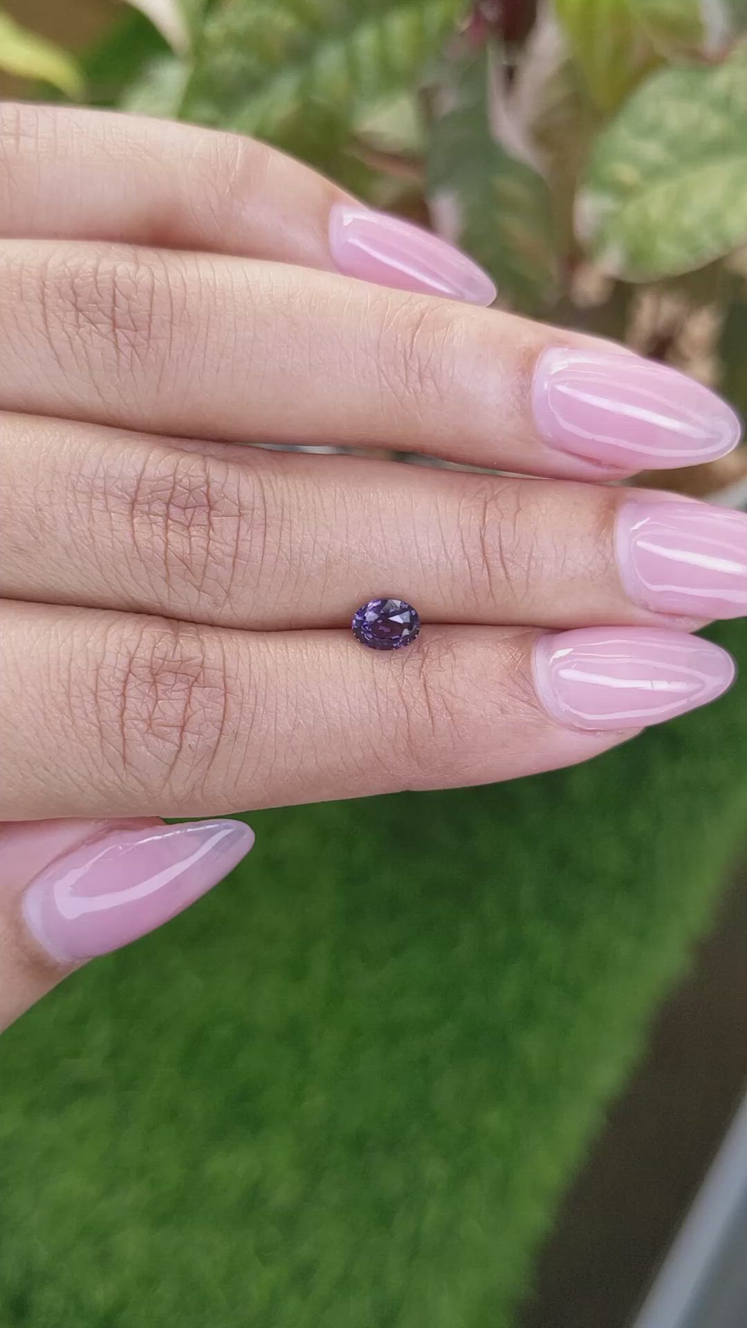 0.61 Ct. Violet Spinel from Ceylon (Sri Lanka) Size Video