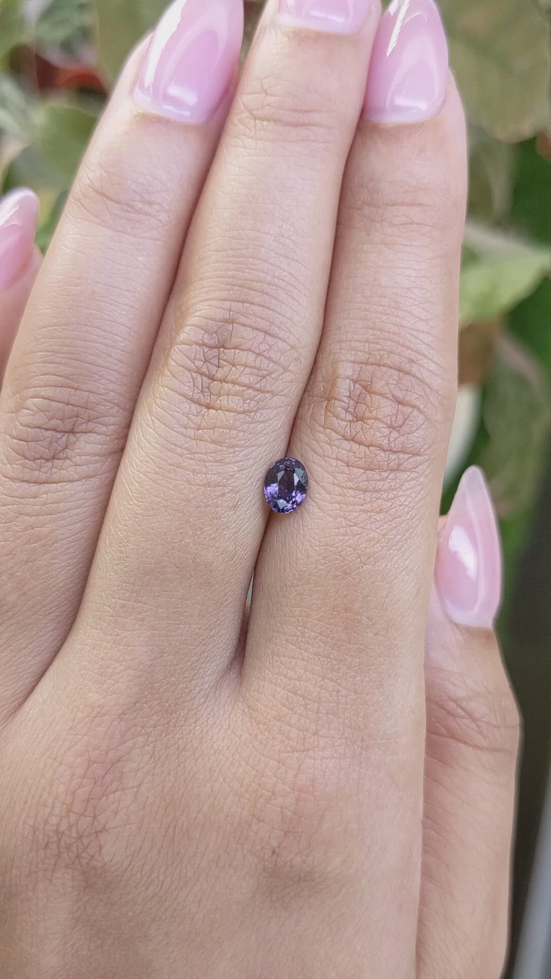 0.61 Ct. Violet Spinel from Ceylon (Sri Lanka) Size Video