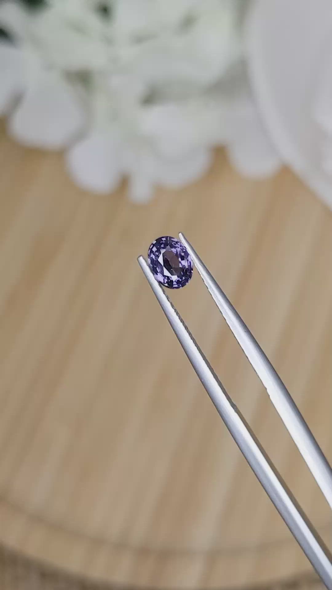 0.61 Ct. Violet Spinel from Ceylon (Sri Lanka) Size Video