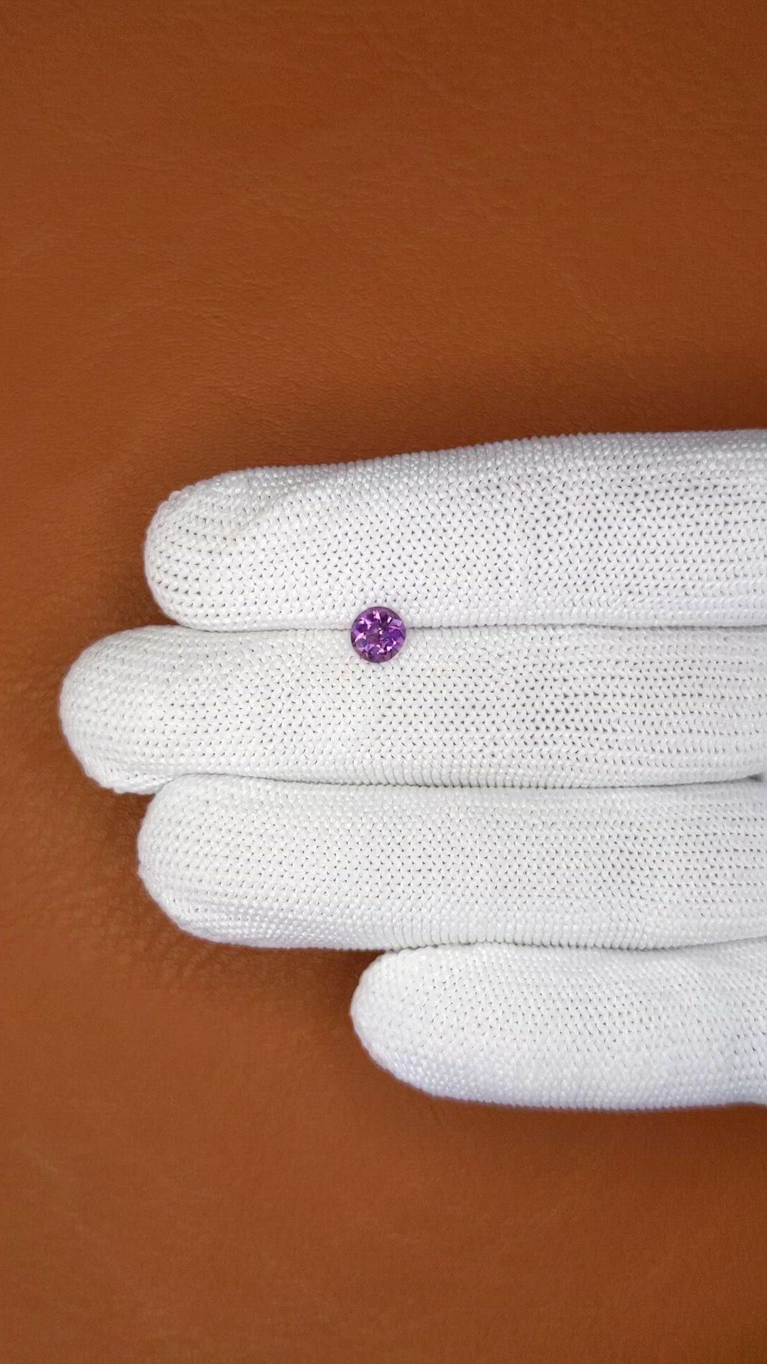 0.48 Ct. Pinkish Purple Spinel from Ceylon (Sri Lanka) Size Video