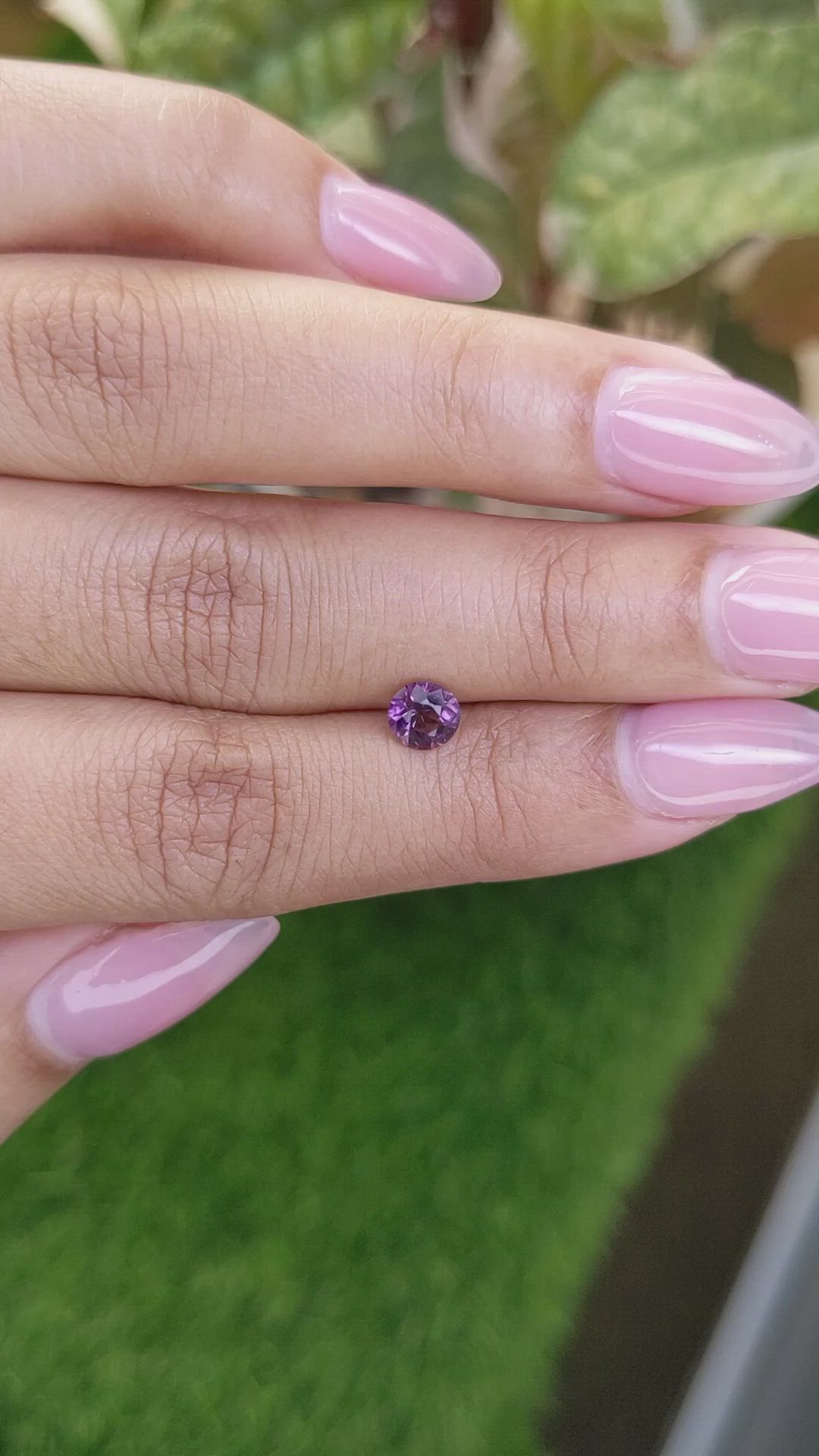 0.48 Ct. Pinkish Purple Spinel from Ceylon (Sri Lanka) Size Video