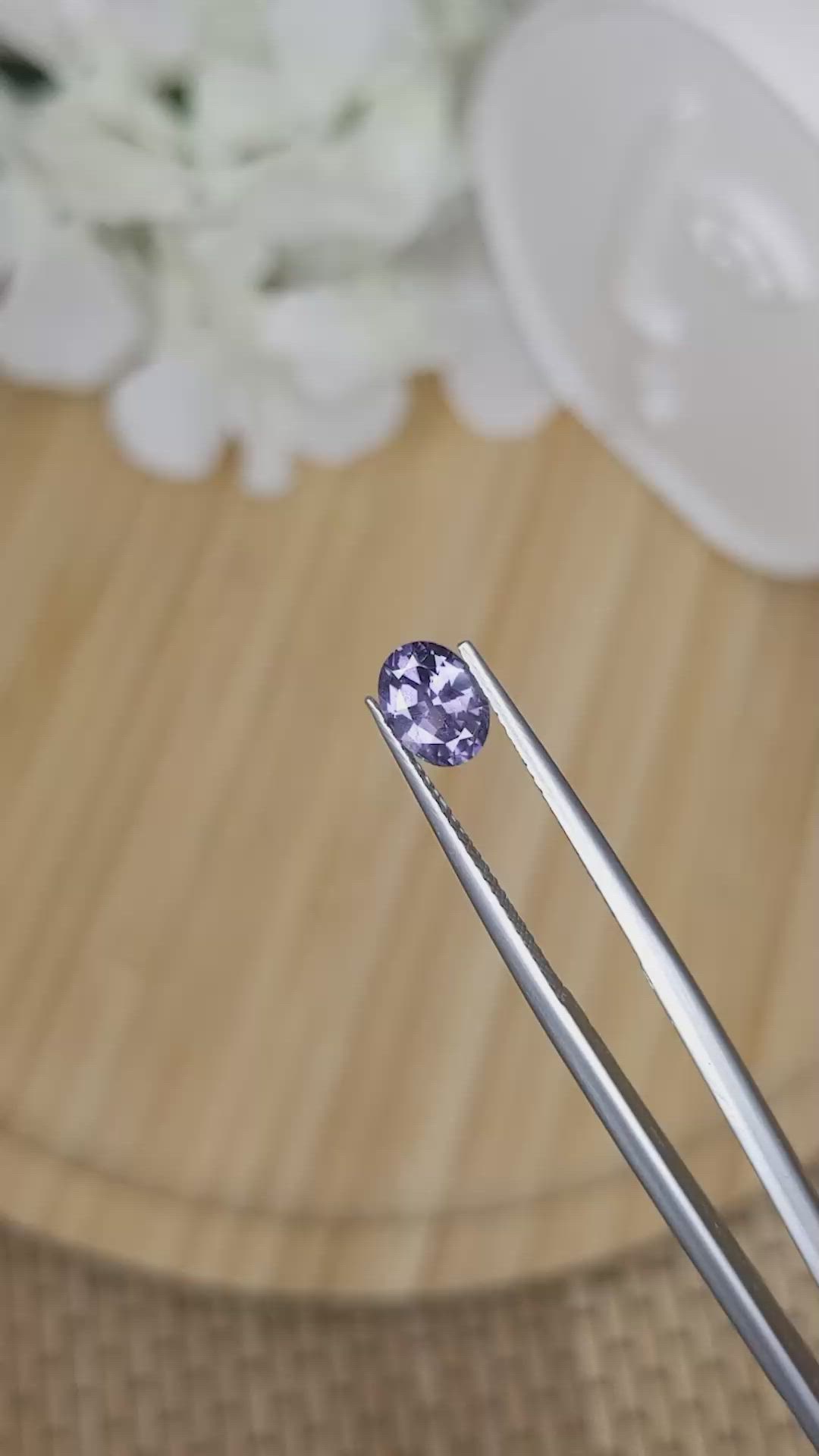 0.92 Ct. Pinkish Purple Spinel from Ceylon (Sri Lanka) Size Video