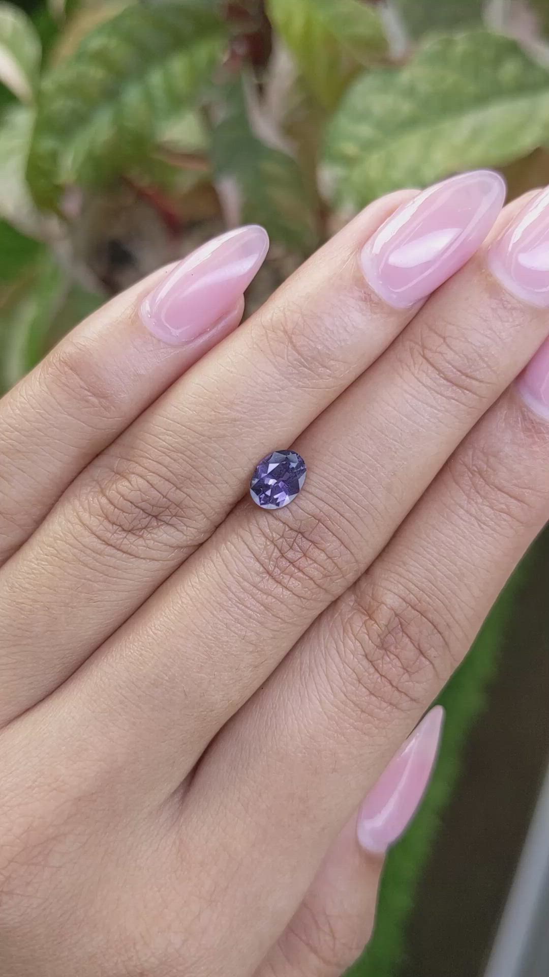 0.92 Ct. Pinkish Purple Spinel from Ceylon (Sri Lanka) Size Video