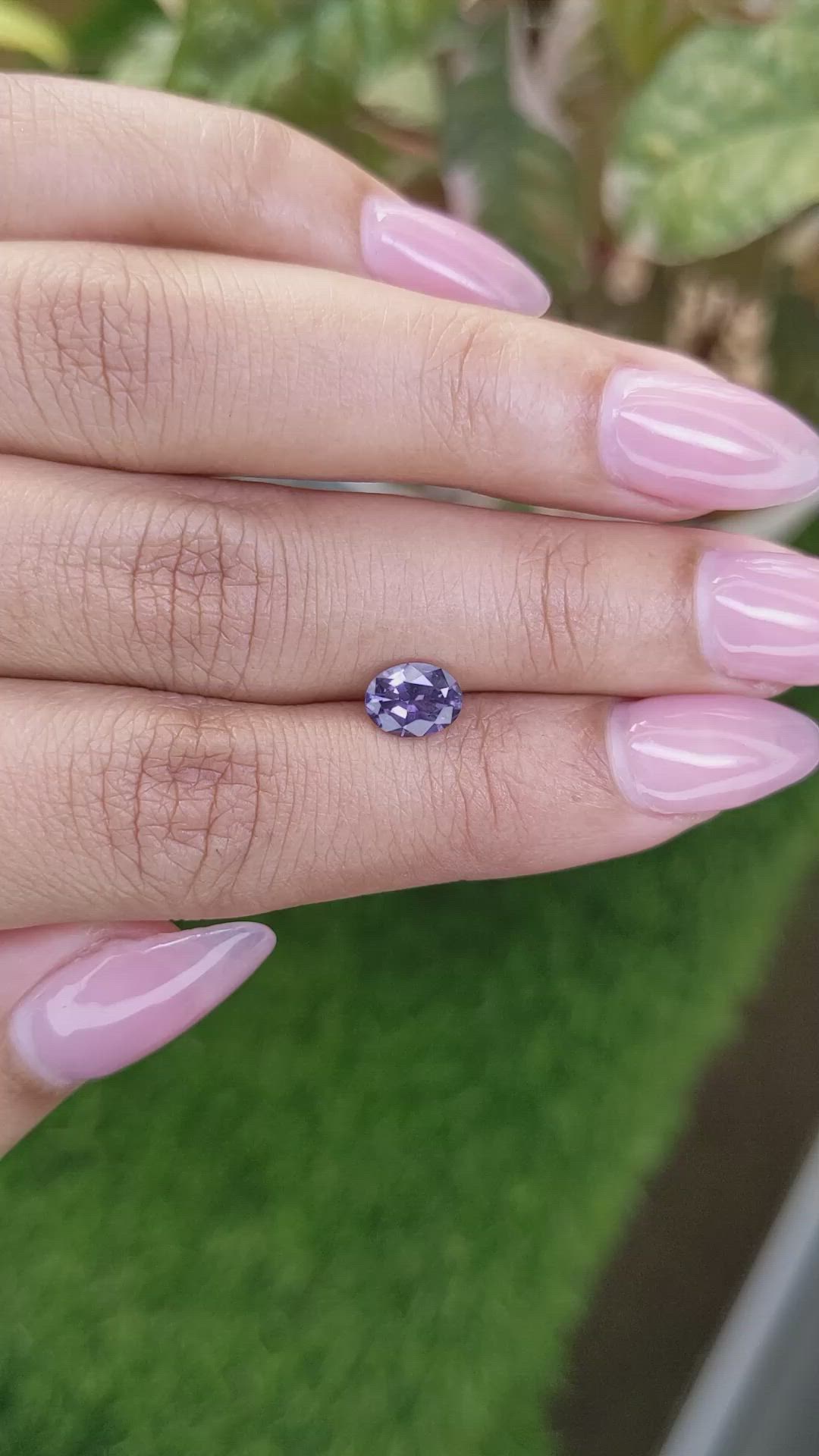 0.92 Ct. Pinkish Purple Spinel from Ceylon (Sri Lanka) Size Video
