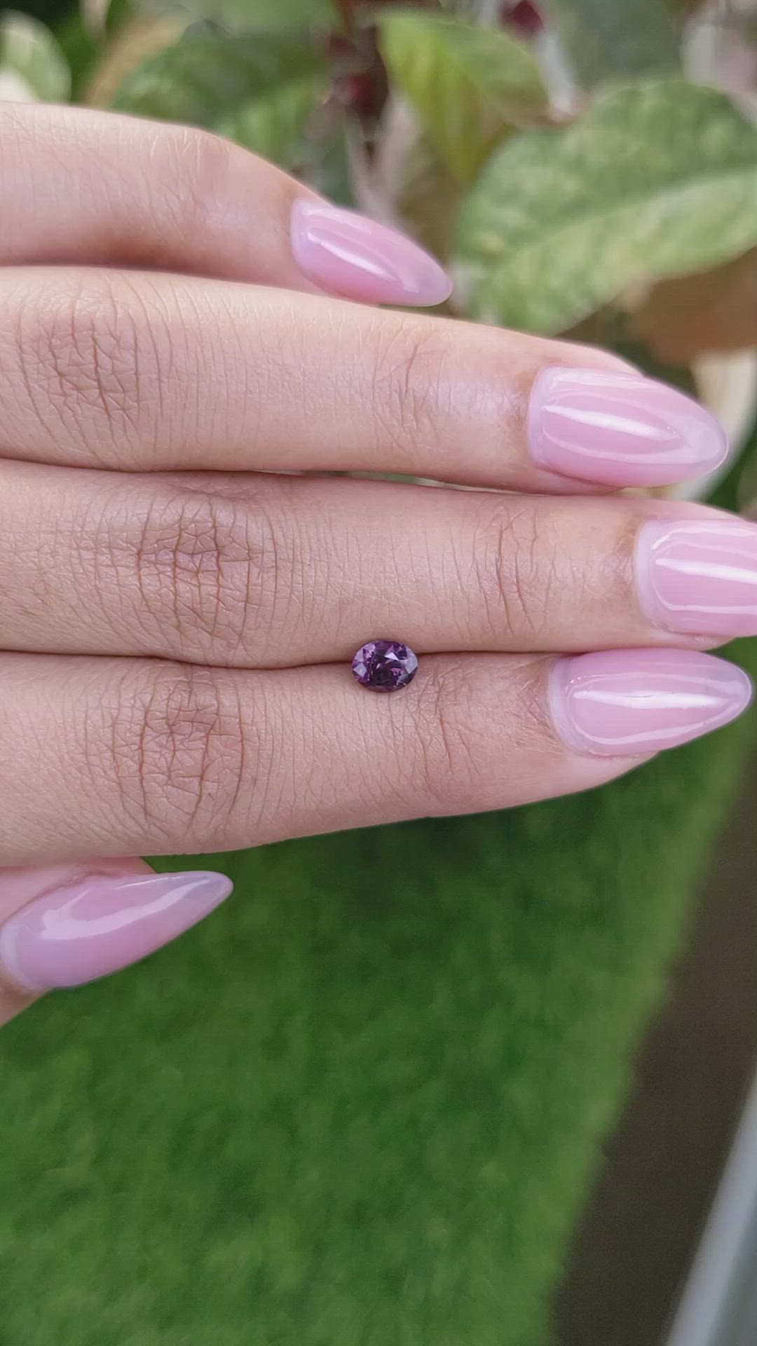 0.60 Ct. Purplish Pink Spinel from Ceylon (Sri Lanka) Size Video