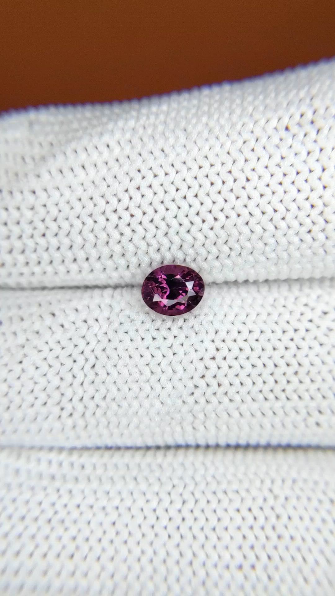 0.60 Ct. Purplish Pink Spinel from Ceylon (Sri Lanka) Size Video