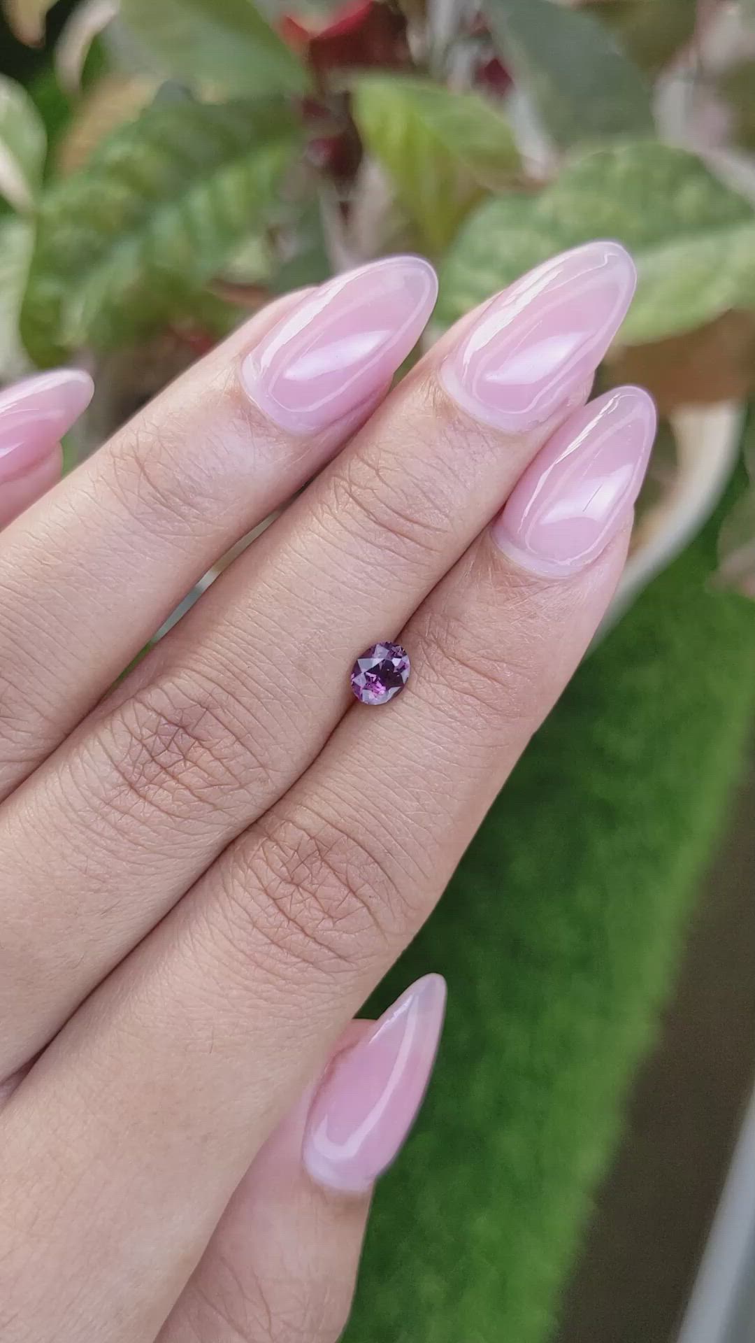 0.60 Ct. Purplish Pink Spinel from Ceylon (Sri Lanka) Size Video