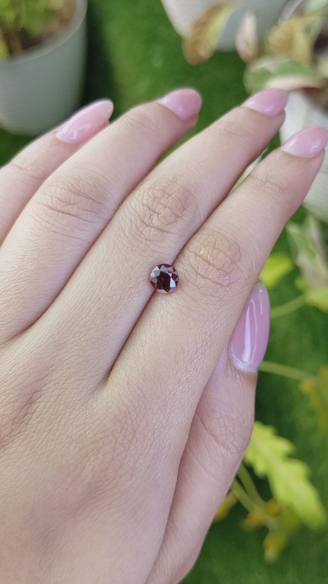 0.94 Ct. Red Garnet from Ceylon (Sri Lanka) Size Video