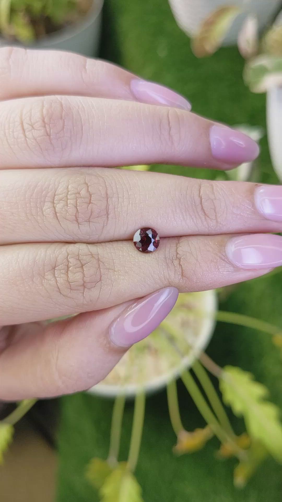 0.94 Ct. Red Garnet from Ceylon (Sri Lanka) Size Video