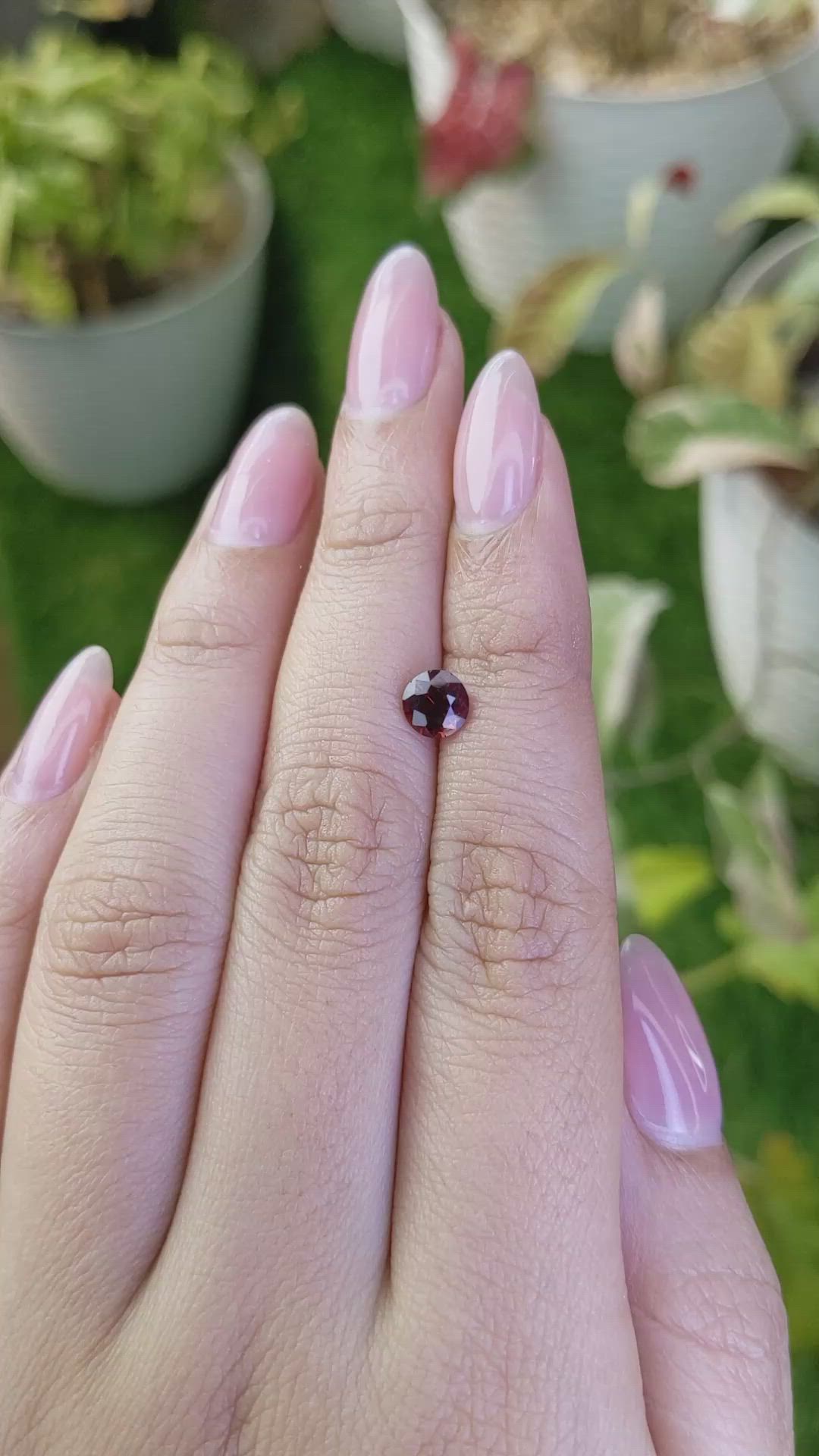 0.94 Ct. Red Garnet from Ceylon (Sri Lanka) Size Video