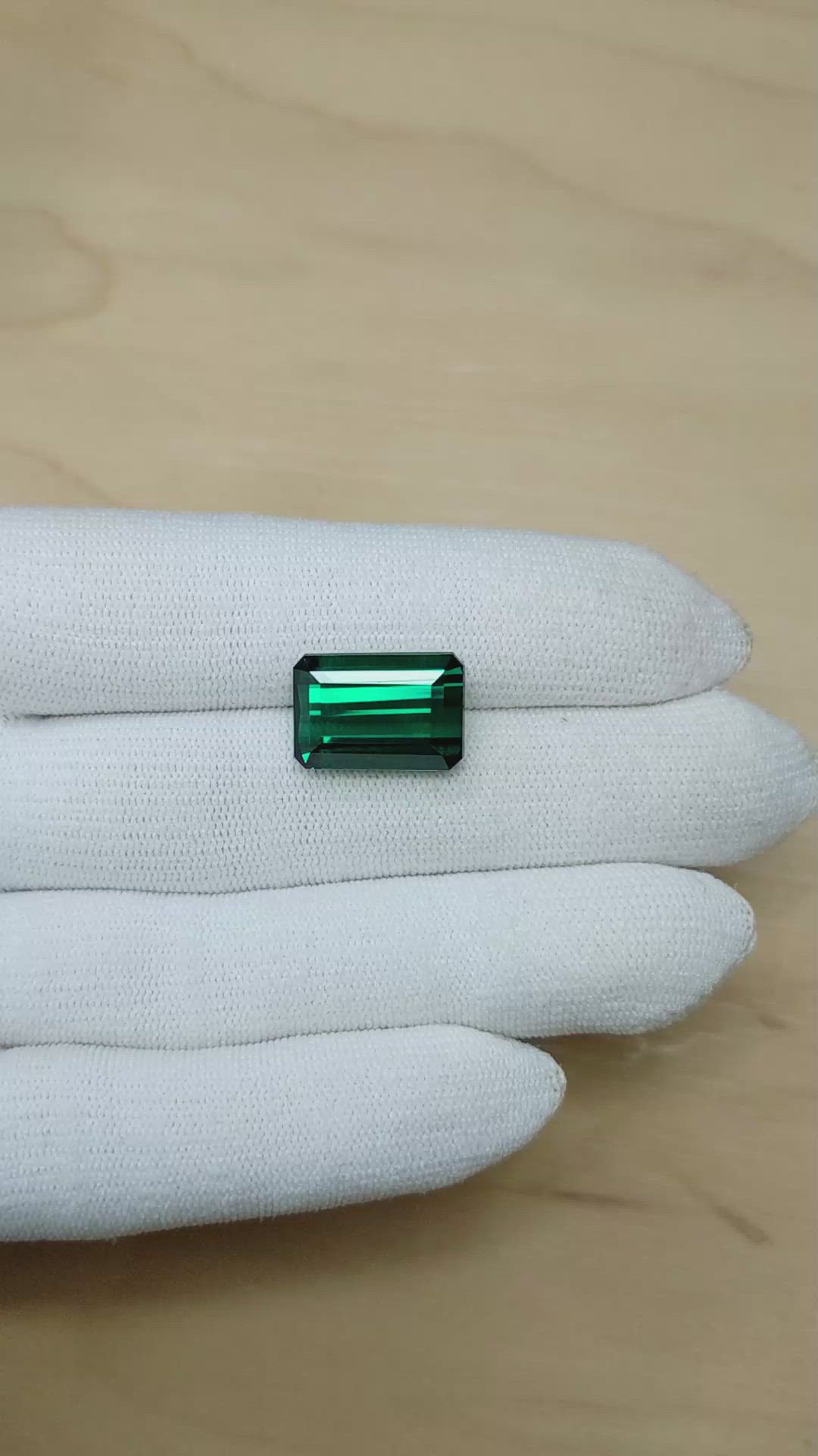 14.11 Ct. Bluish Green Tourmaline from Africa Size Video