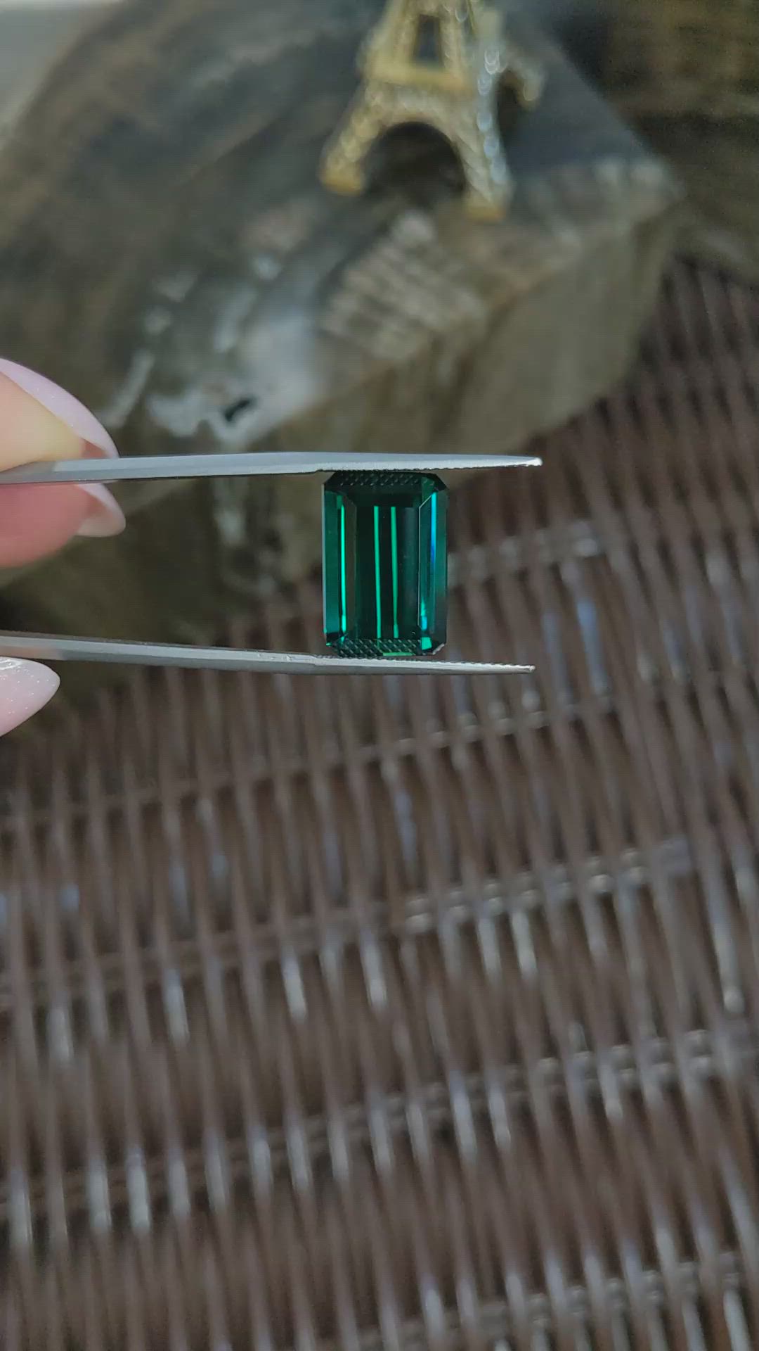 14.11 Ct. Bluish Green Tourmaline from Africa Size Video